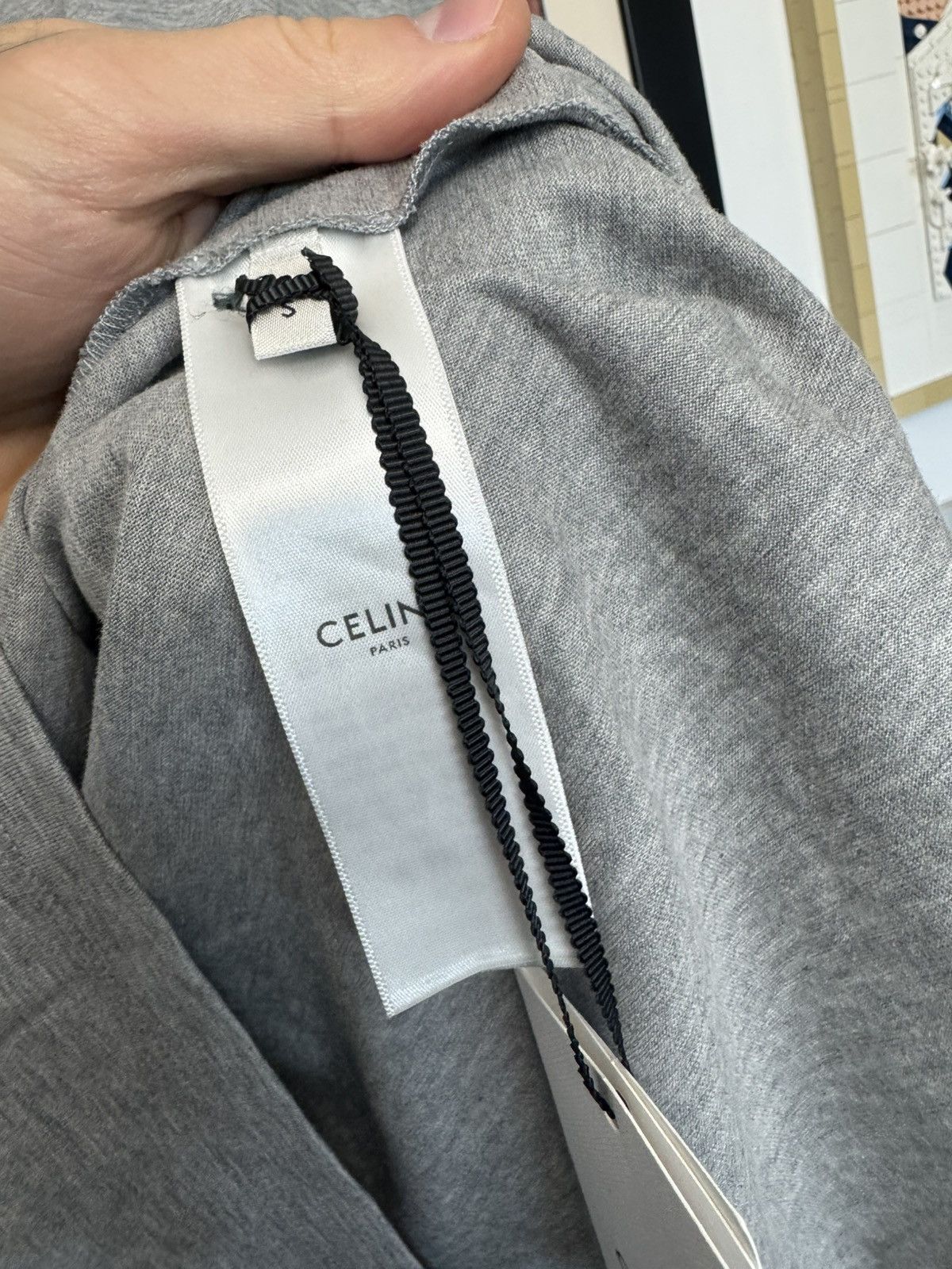 Celine Celine Designer Oversize Fit Gray Tee Flag Print Luxury Rare Size US S / EU 44-46 / 1 - 4 Thumbnail