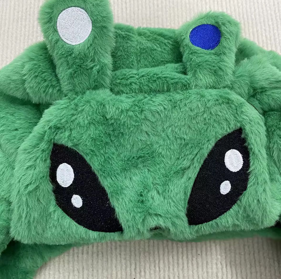 Japanese Brand Y2K Vintage Green Monster Ushanka Autumn Winter Warm Hat Size ONE SIZE - 2 Thumbnail