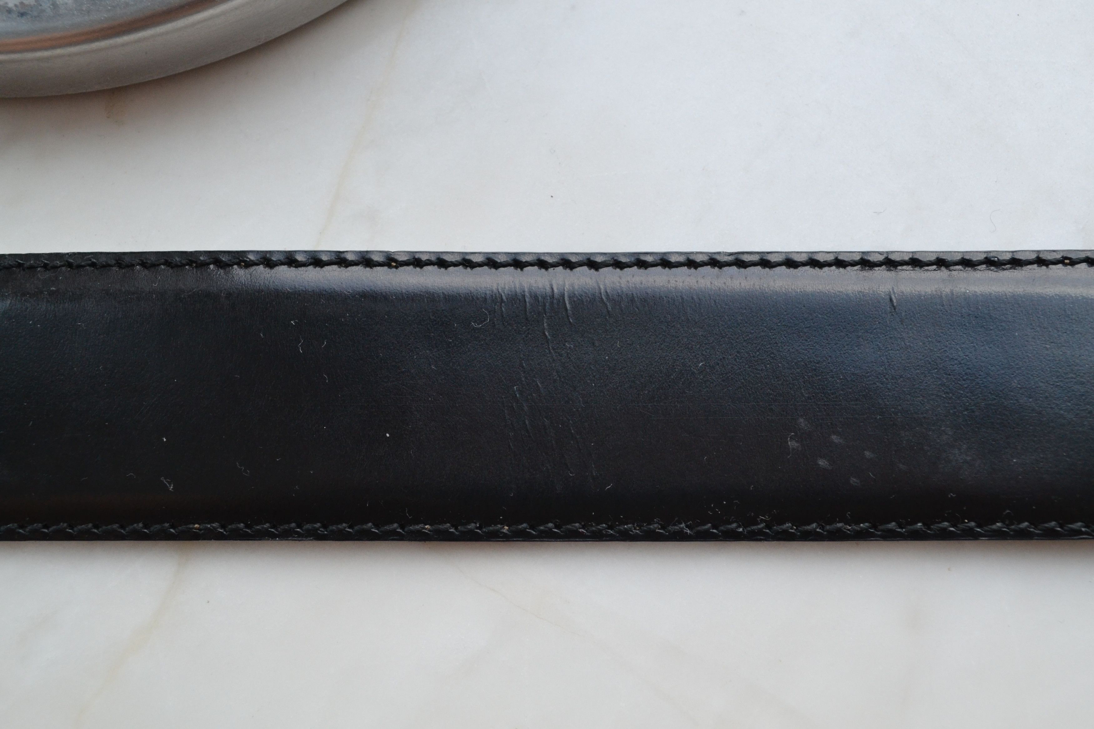 Moschino MOSCHINO Belt Leather Logo Vintage 90s Buckle Metal Black Size ONE SIZE - 9 Thumbnail