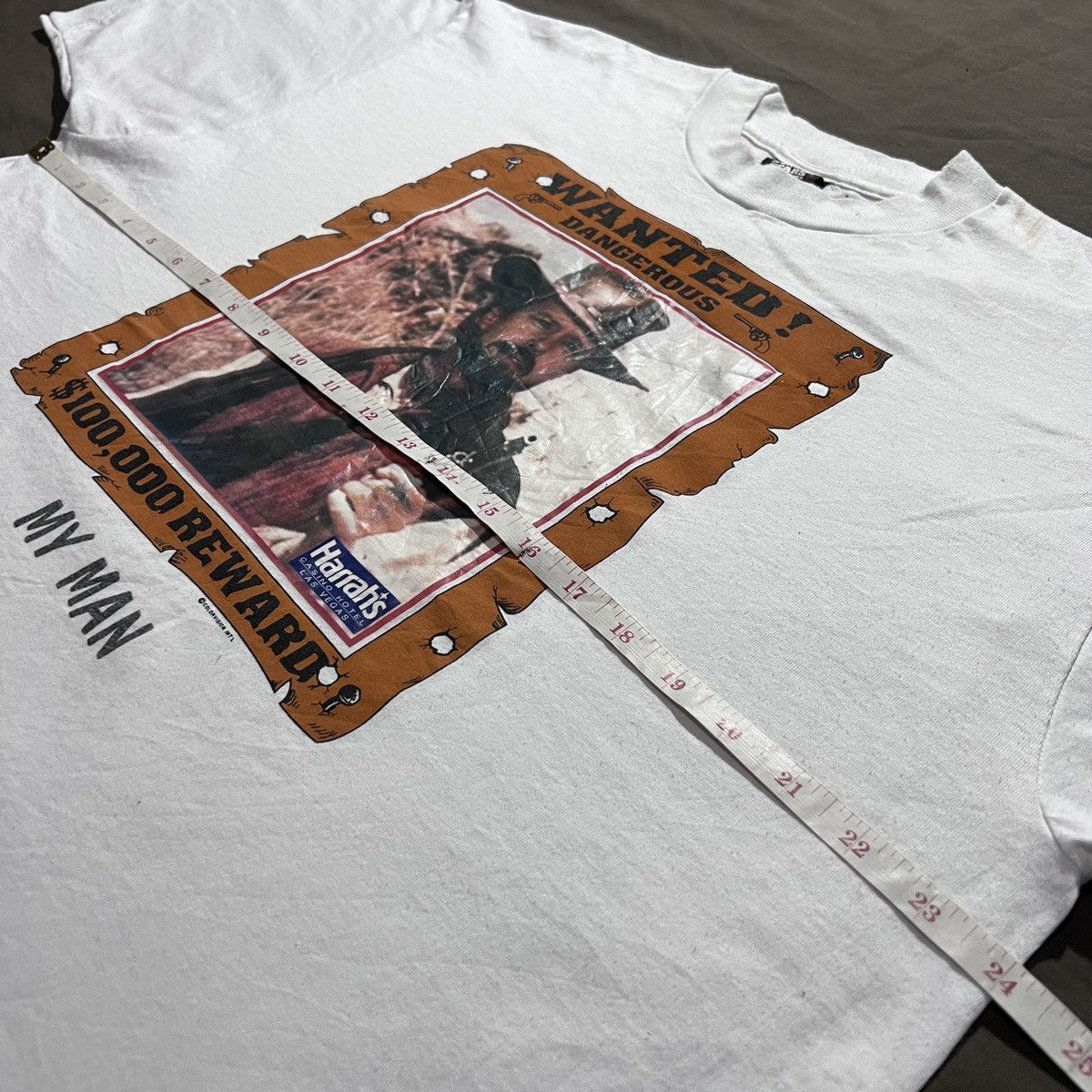 Vintage Vintage 90s Harrah's Entertainment Promo Tee Cowboy graphic Size US XXL / EU 58 / 5 - 10 Thumbnail
