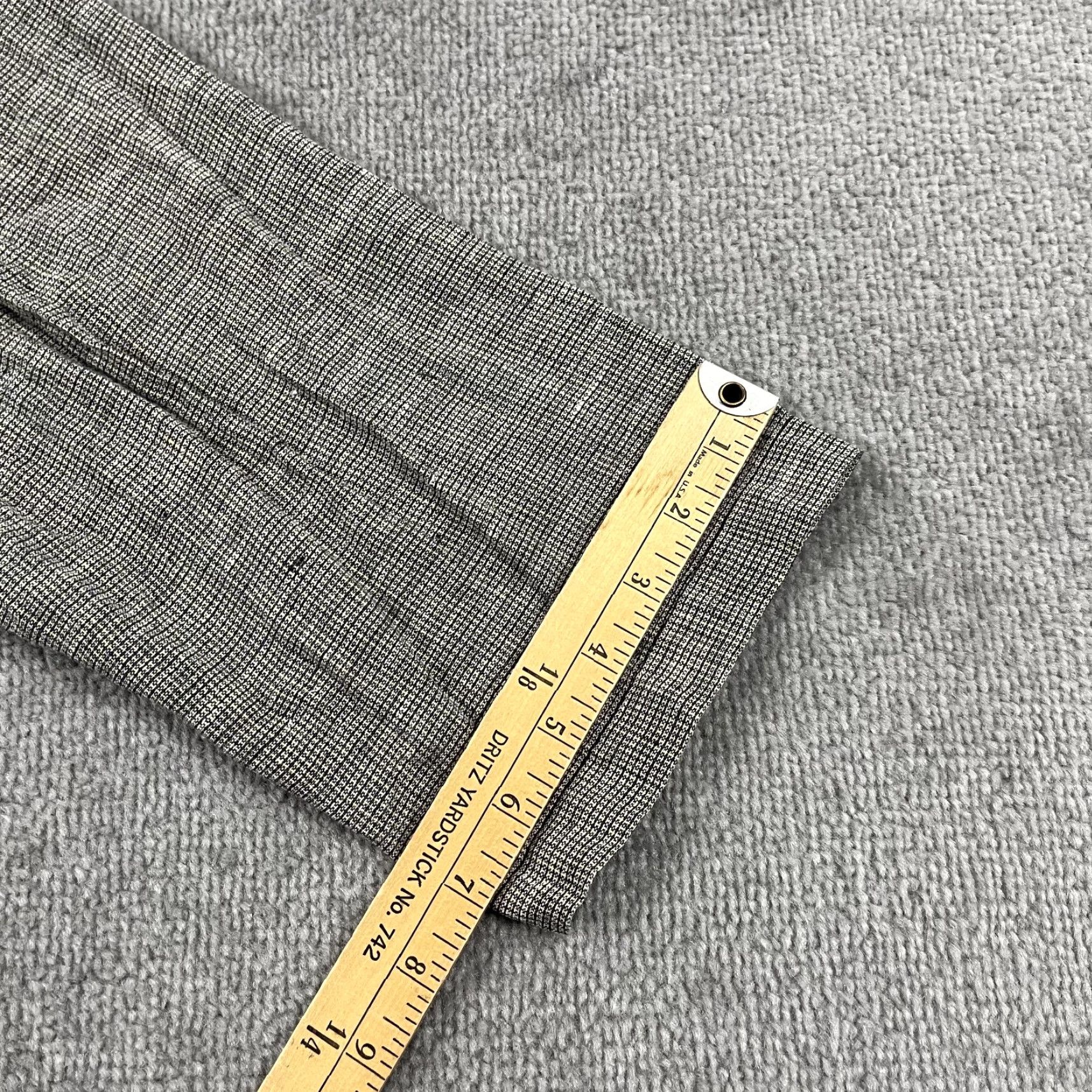 Vintage Mosaic Button Up Shirt Womens Large Gray Linen Lagenlook Asymmetric MOP Button Size L / US 10 / IT 46 - 7 Thumbnail