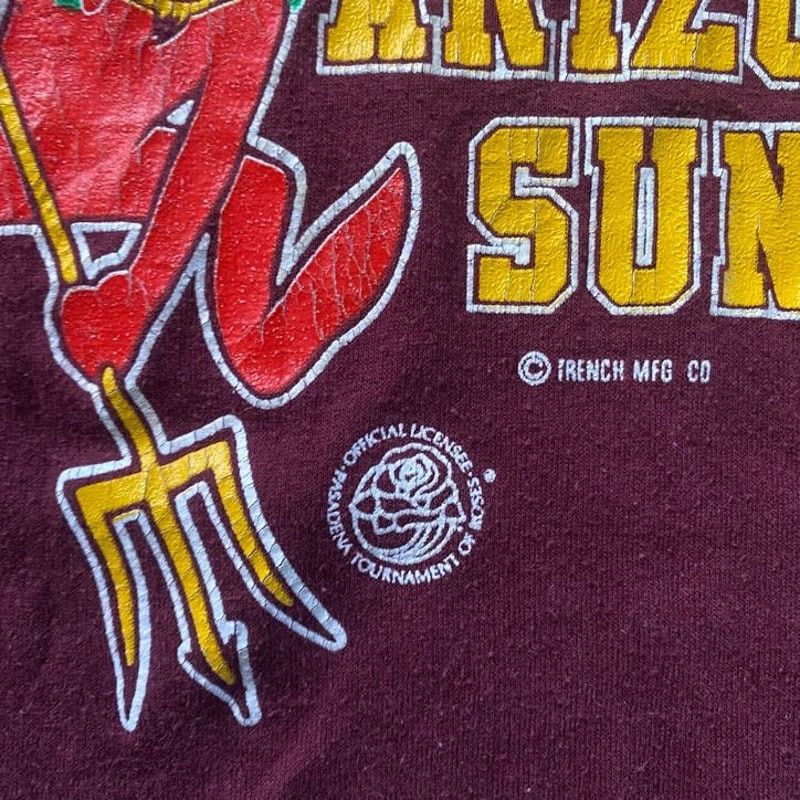 Vintage 1987 Arizona State Sun Devils Rose Bowl Tee Size US L / EU 52-54 / 3 - 3 Thumbnail