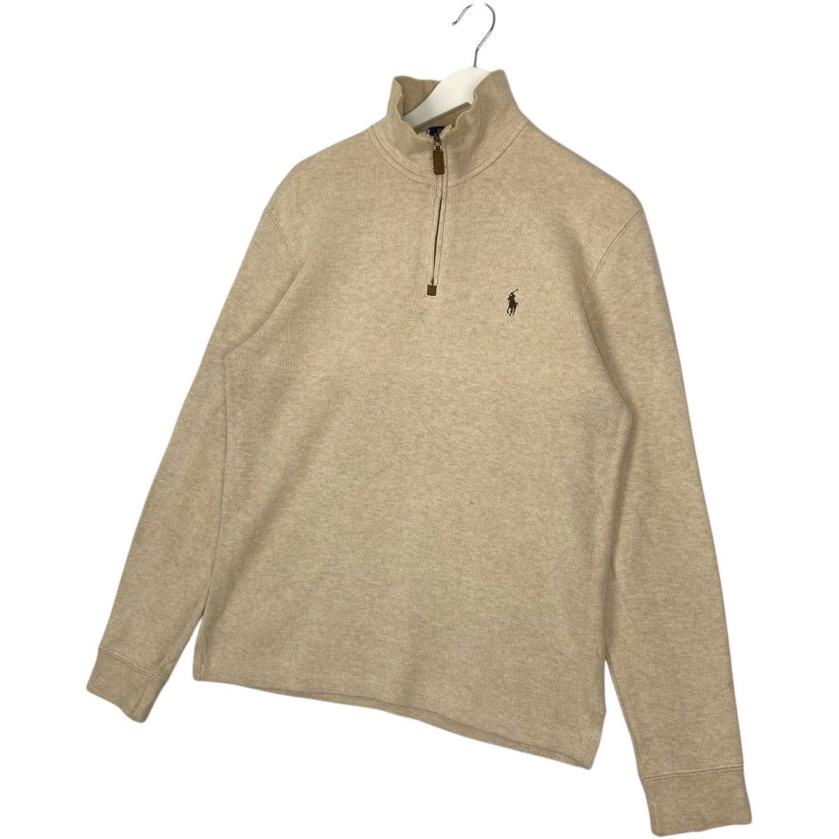 Vintage Vintage Polo Ralph Lauren Half Zipper Brown Pony Sweatshirt Size XS / US 0-2 / IT 36-38 - 2 Thumbnail