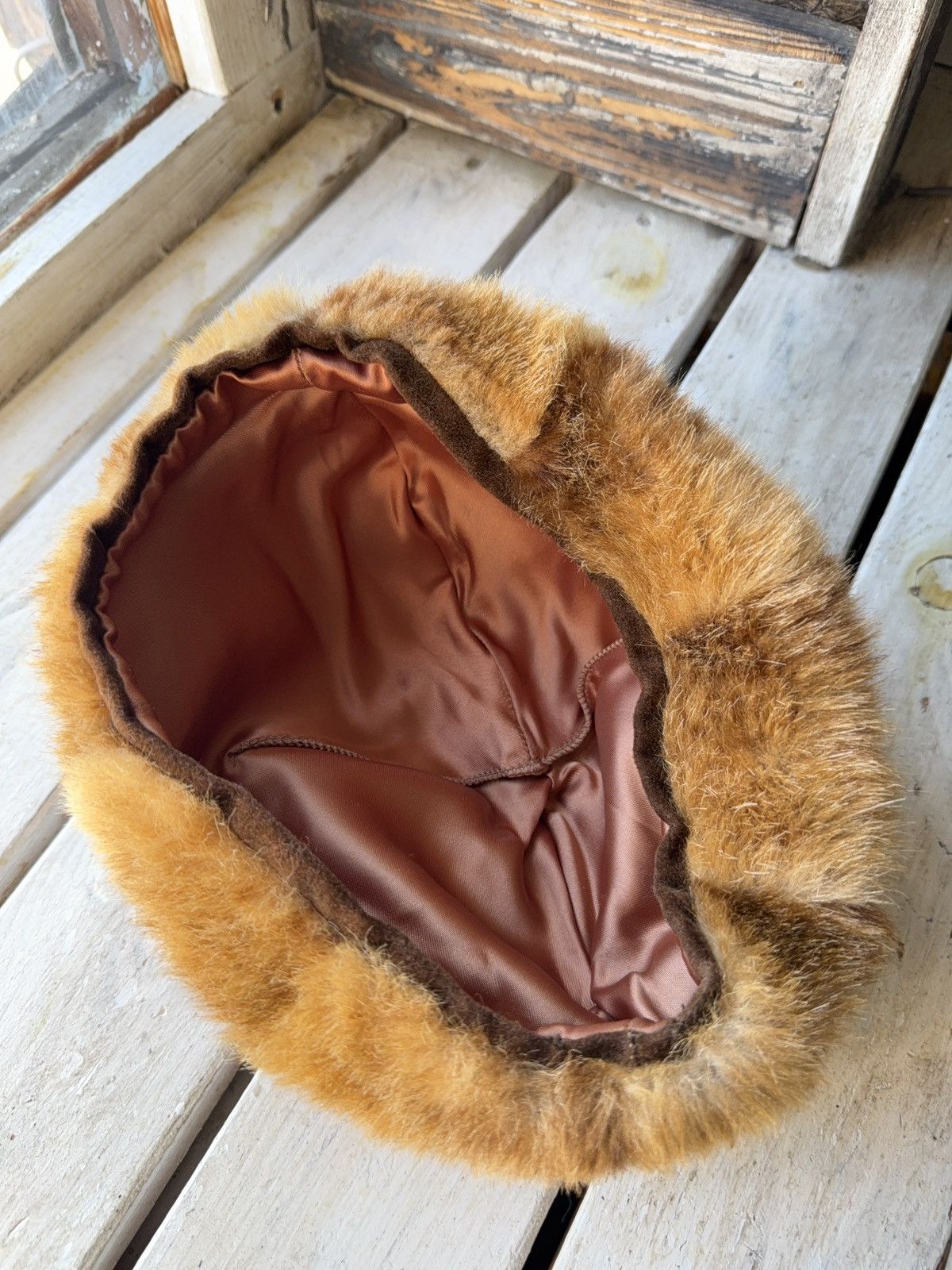 Japanese Brand 90s Vintage Brown Fur Beret Hat Y2K Russian Style Unisex Size ONE SIZE - 7 Thumbnail