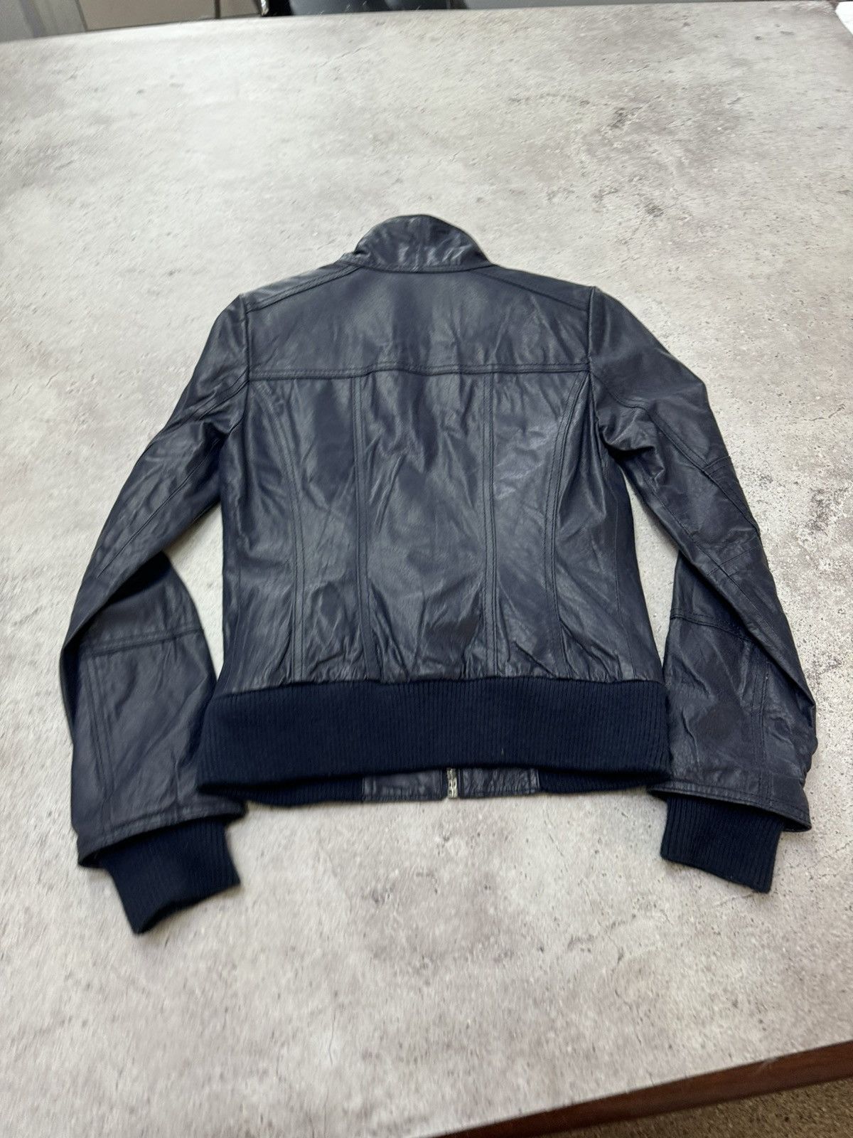 Le Grande Bleu (L.G.B.) Vintage Stone Real Leather Jacket Size US M / EU 48-50 / 2 - 3 Thumbnail