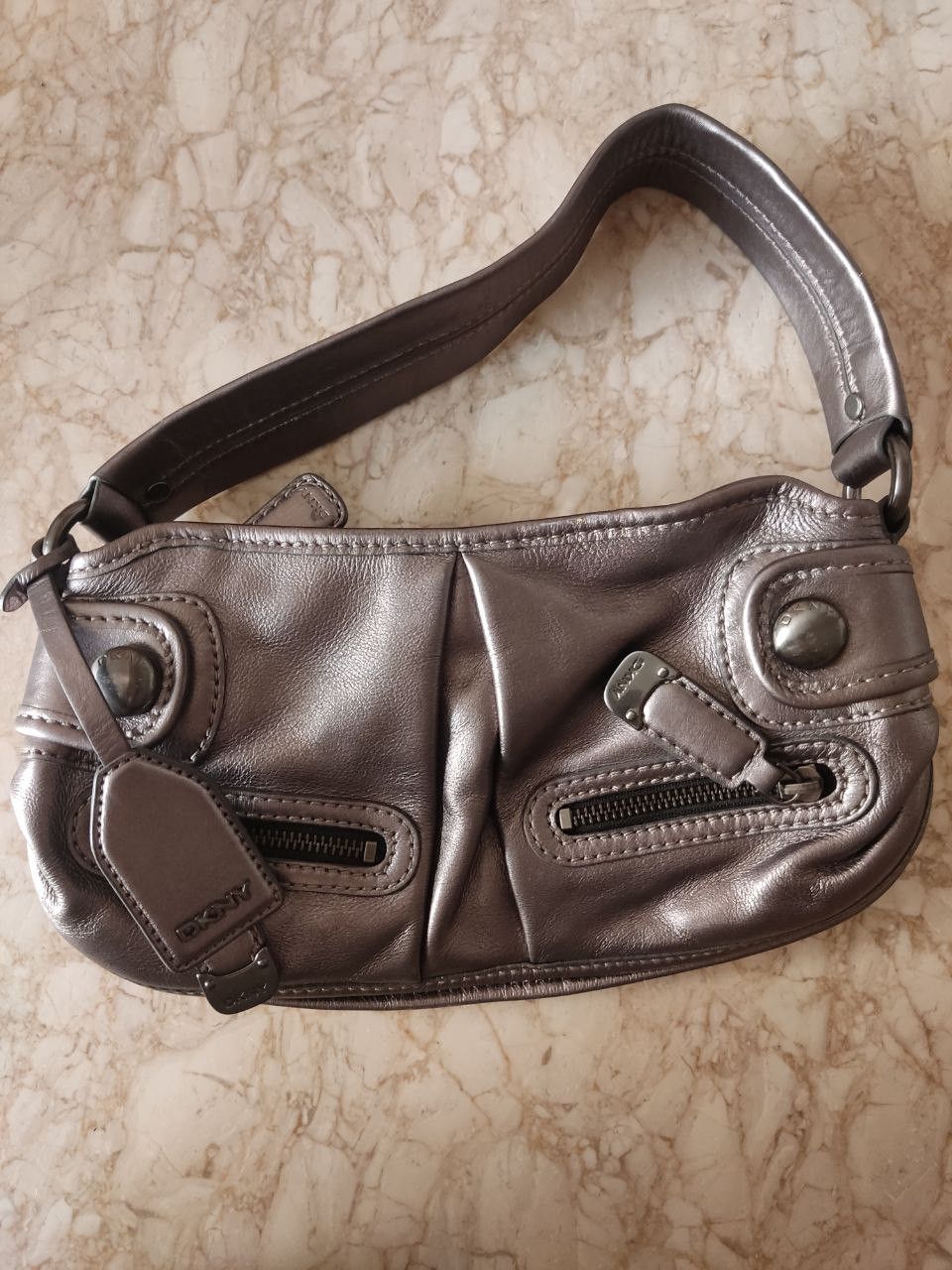 DKNY DKNY leather silver small bag Size ONE SIZE - 2 Thumbnail