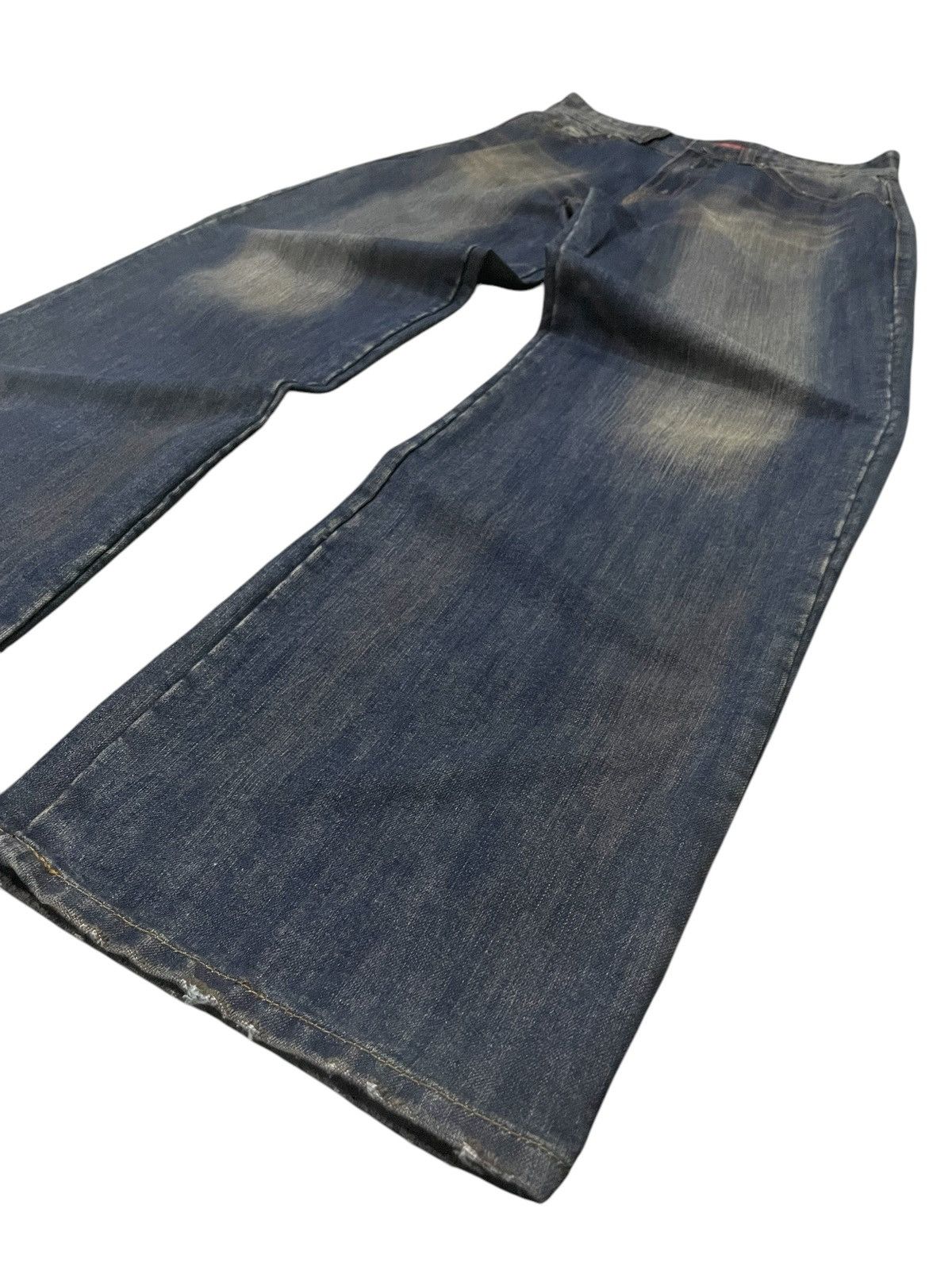 Hysteric Glamour × Japanese Brand × Valentino Rudolph Valentino Japan Mud Wash Baggy Loose Jeans Size US 32 / EU 48 - 9 Thumbnail