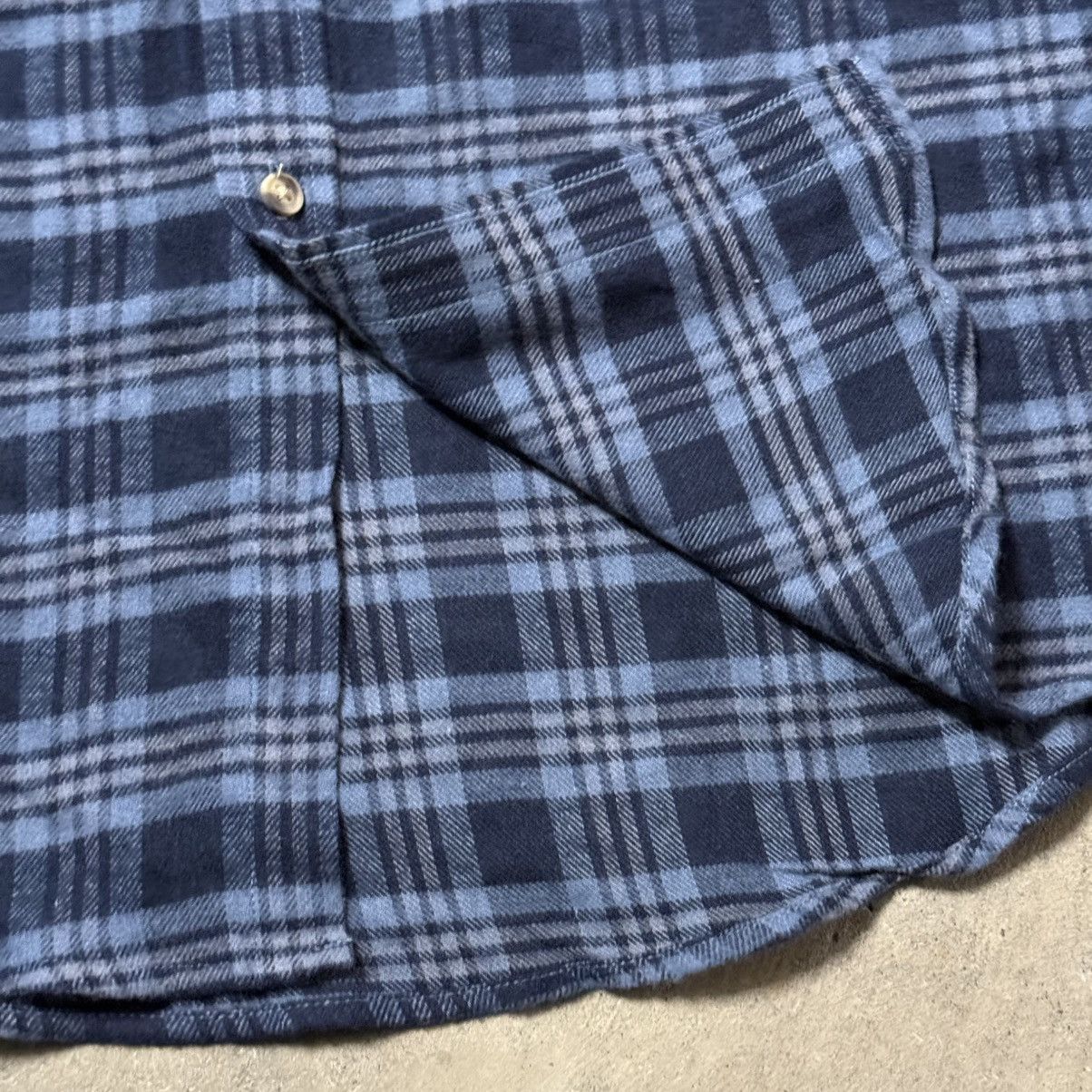 Arrow NWT Arrow Men’s Flannel Shirt LT Large Tall Blue Plaid Size US L / EU 52-54 / 3 - 9 Thumbnail