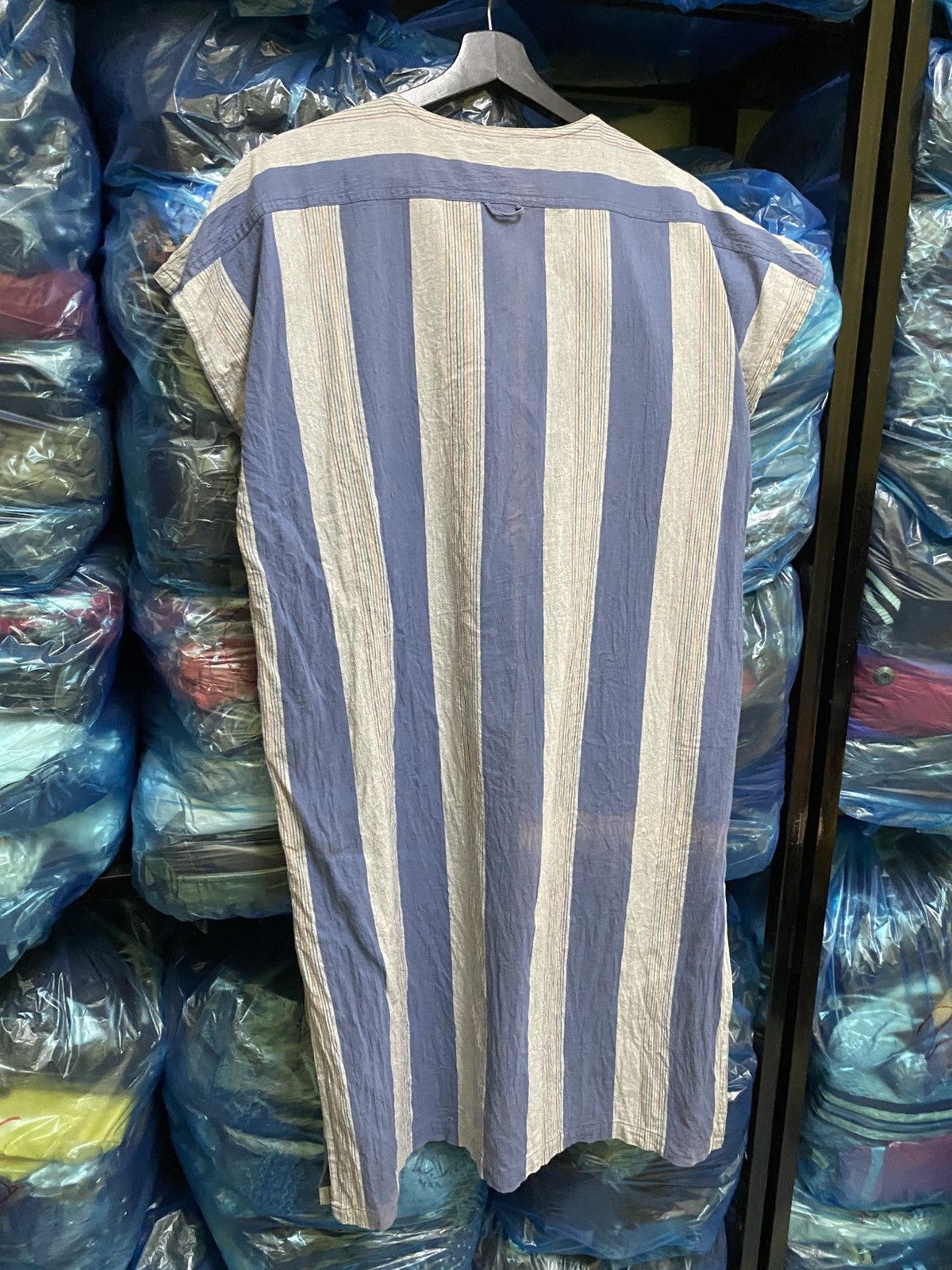 Issey Miyake Vintage Issey Miyake Striped Cotton Apron Dress Japan Size L / US 10 / IT 46 - 11 Thumbnail