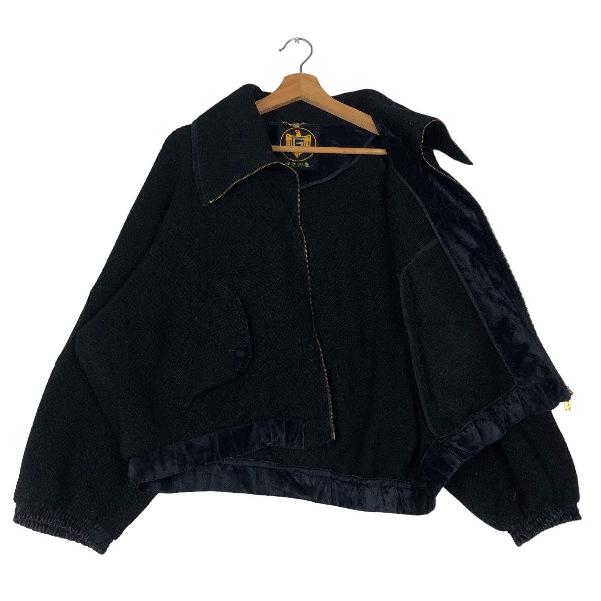 Japanese Brand 🔥Vintage Cropped Bomber Jacket Black Issey Miyake Japan Size US M / EU 48-50 / 2 - 11 Thumbnail