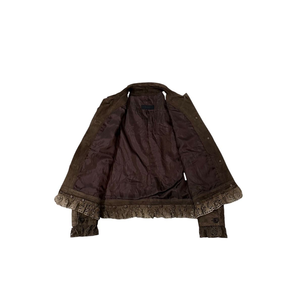 Romeo Gigli Vintage Romeo Gigli Fringe Layered Pigskin Leather Jacket Size S / US 4 / IT 40 - 21 Thumbnail