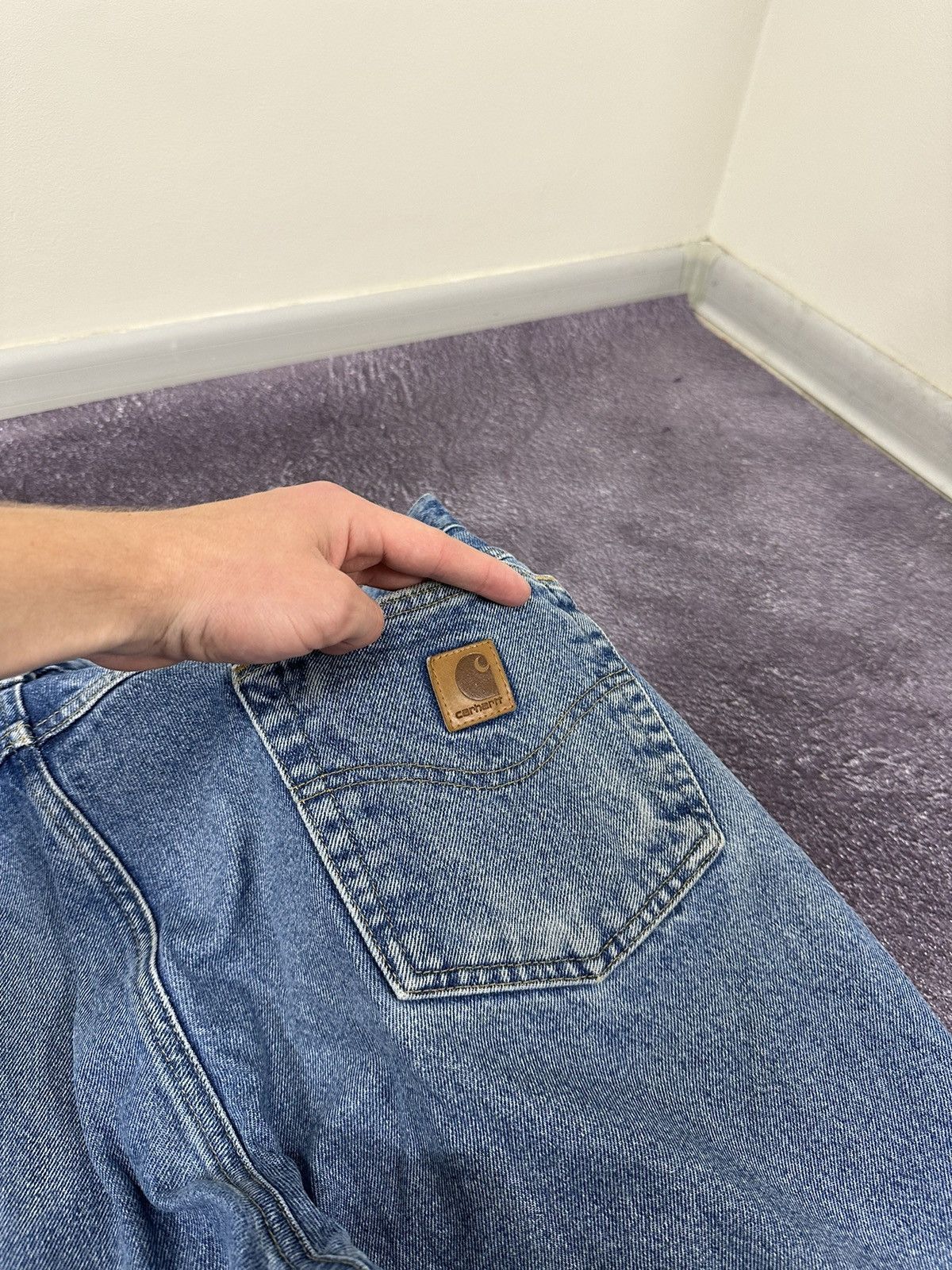 Carhartt Vintage 90s Carhartt USA Relaxed Fit Opium Faded Work Jeans Size US 36 / EU 52 - 6 Thumbnail