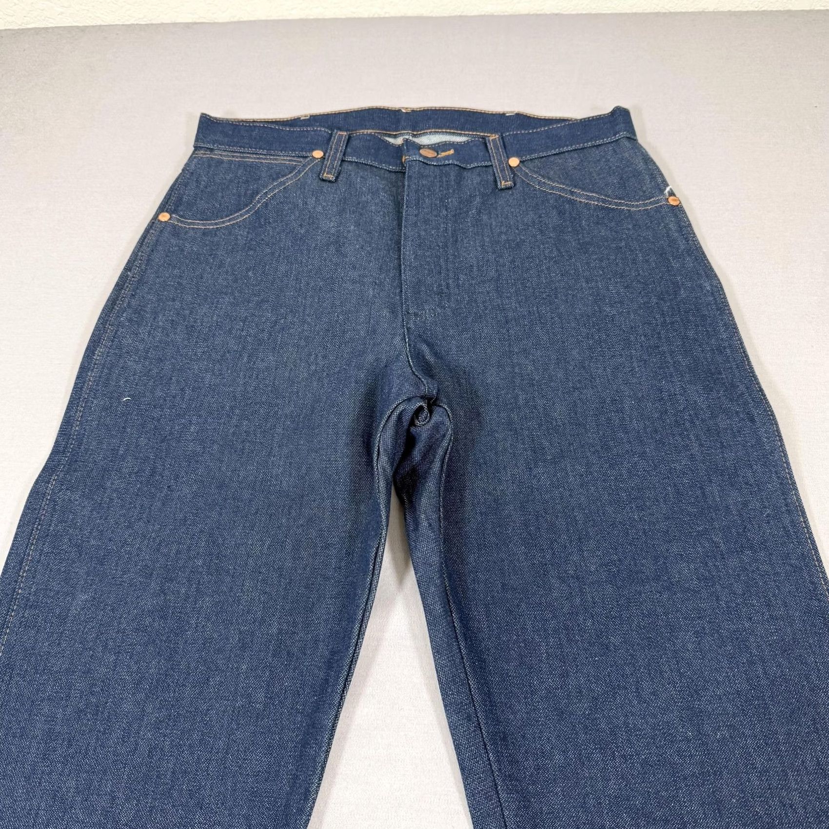 Wrangler Wrangler Mens Jeans 33x36 Blue 13MWZ Straight Fit Cowboy Cut Denim Pants Size US 33 - 2 Thumbnail