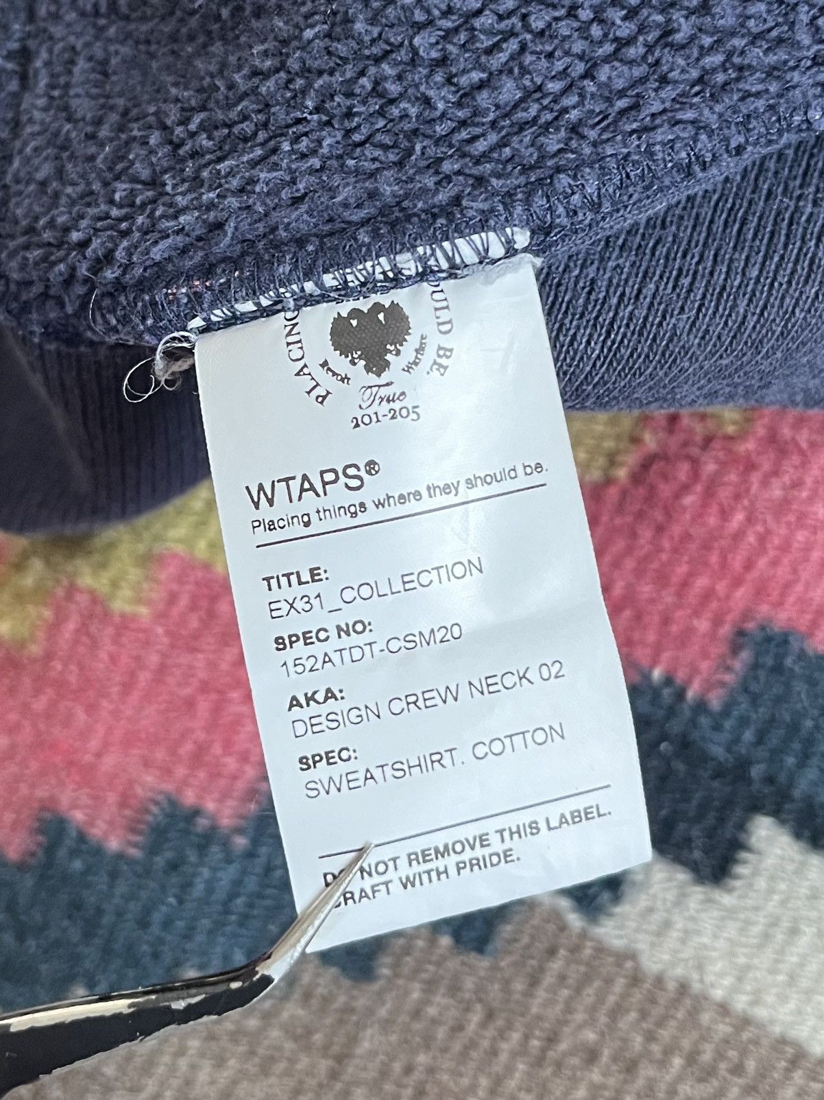 Wtaps WTAPS Japan Navy Blue Logo Design Cotton Sweatshirt Crewneck Size US S / EU 44-46 / 1 - 19 Thumbnail