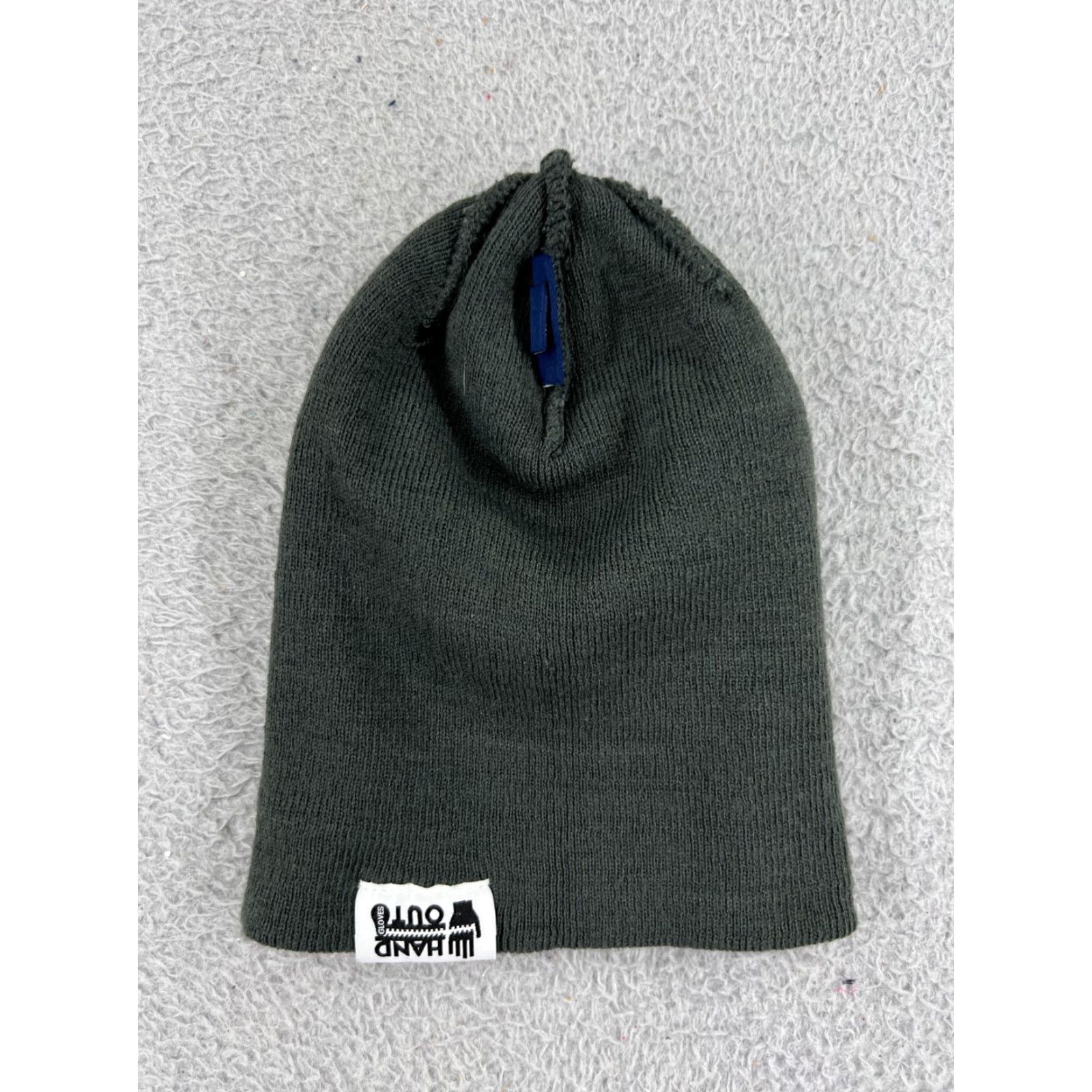 Vintage Hand Out Gloves Beanie Adult One Size Gray Knit Snow Ski Acrylic Hats Mens Size ONE SIZE - 4 Thumbnail