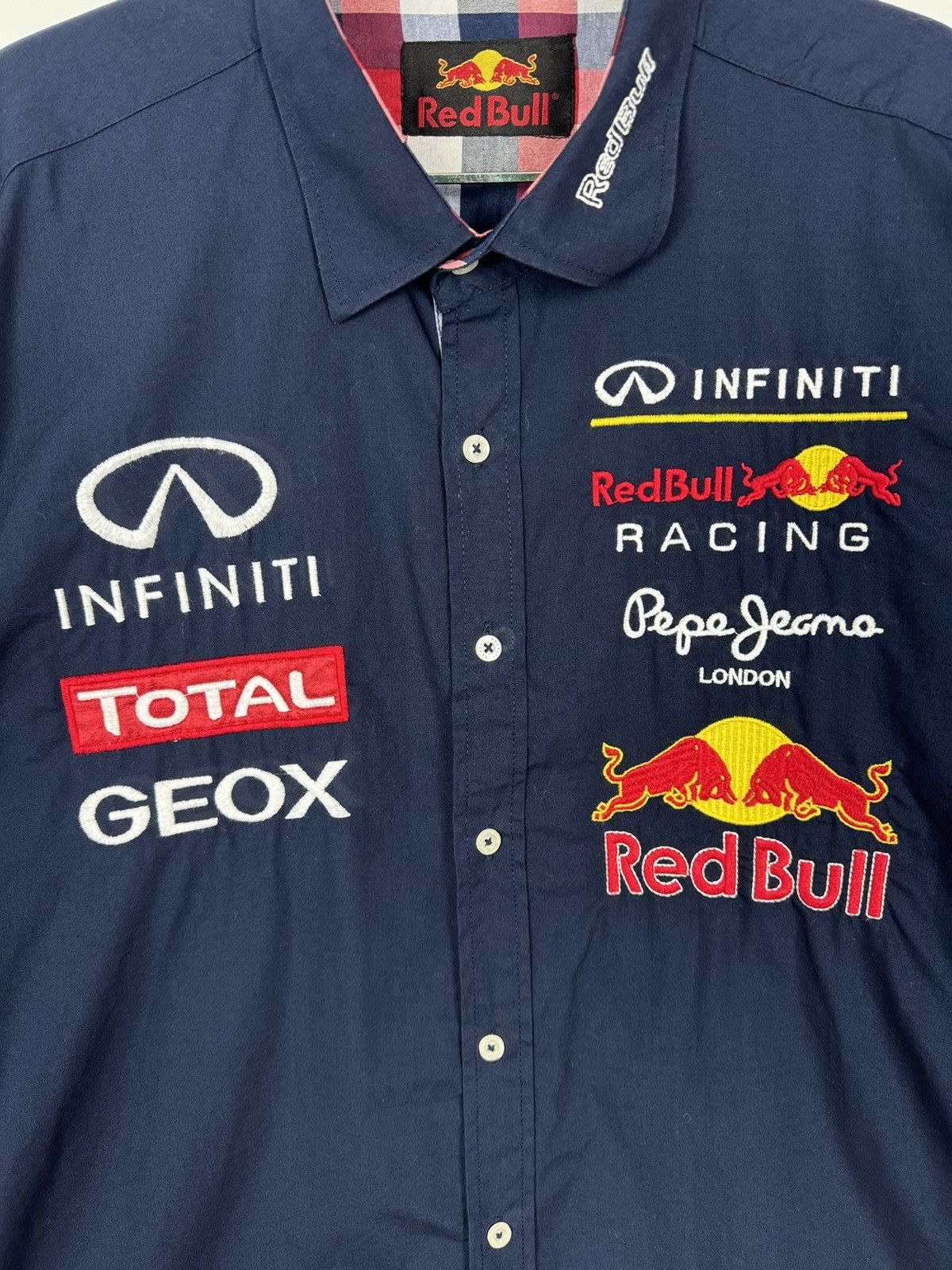 Red Bull Red Bull Button Up Patch Long Sleeve Multi Sponsor Shirt Size US XL / EU 56 / 4 - 8 Thumbnail