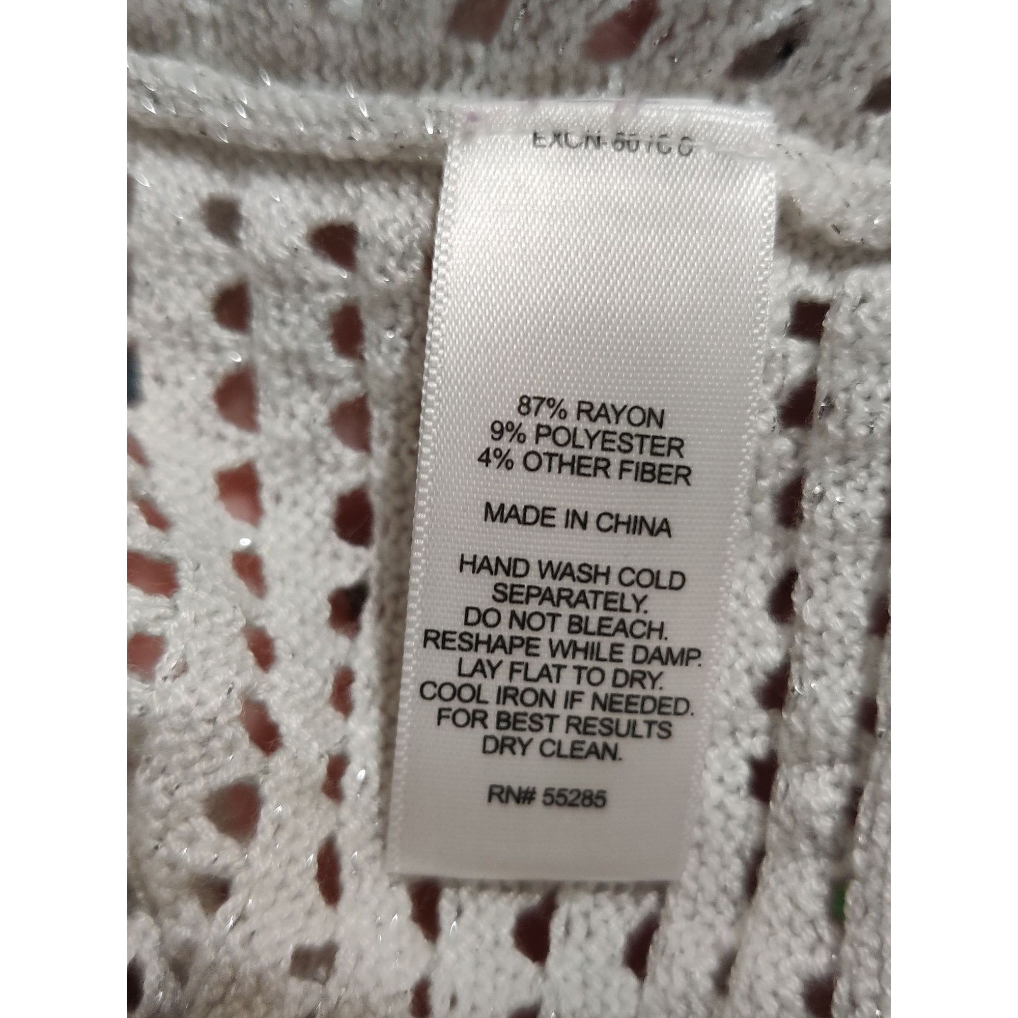 Express Express S Womens Sweater Silver Metallic Open Knit Pullover Size S / US 4 / IT 40 - 7 Thumbnail