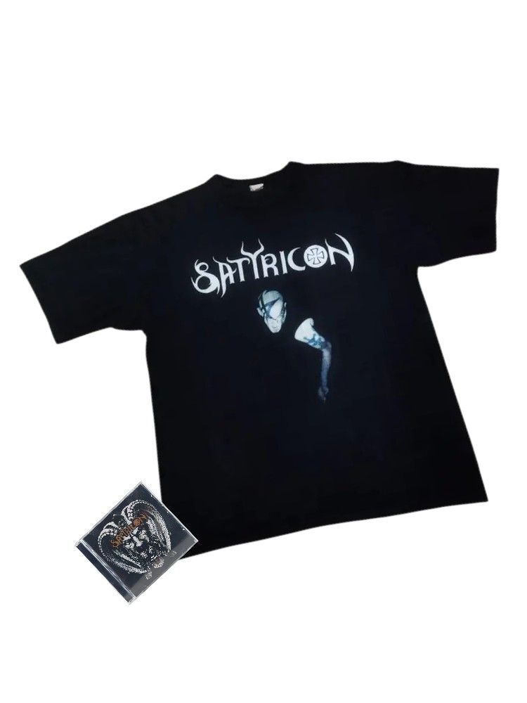 Band Tees Vintage 1990s Satyricon Norwegian Black Metal Shirt Size US XL / EU 56 / 4 - 1 Thumbnail