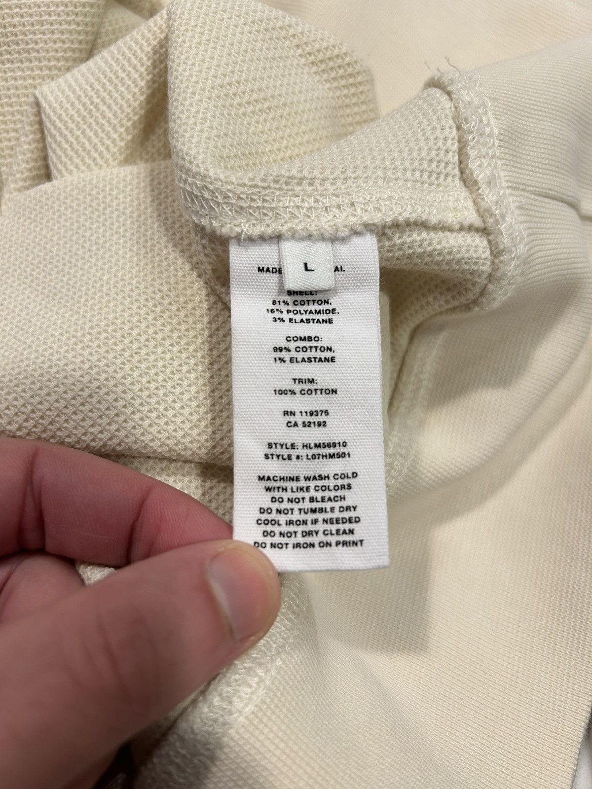Helmut Lang NEW $285 Retail Helmut Lang waffle sweatshirt Size US L / EU 52-54 / 3 - 4 Thumbnail