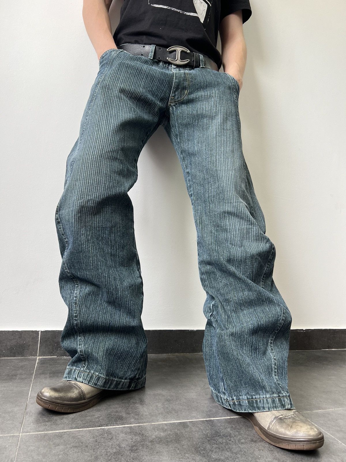 Emporio Armani × Hysteric Glamour × If Six Was Nine Archive flared Armani jeans baggy y2k if six was nine style Size US 33 - 3 Thumbnail