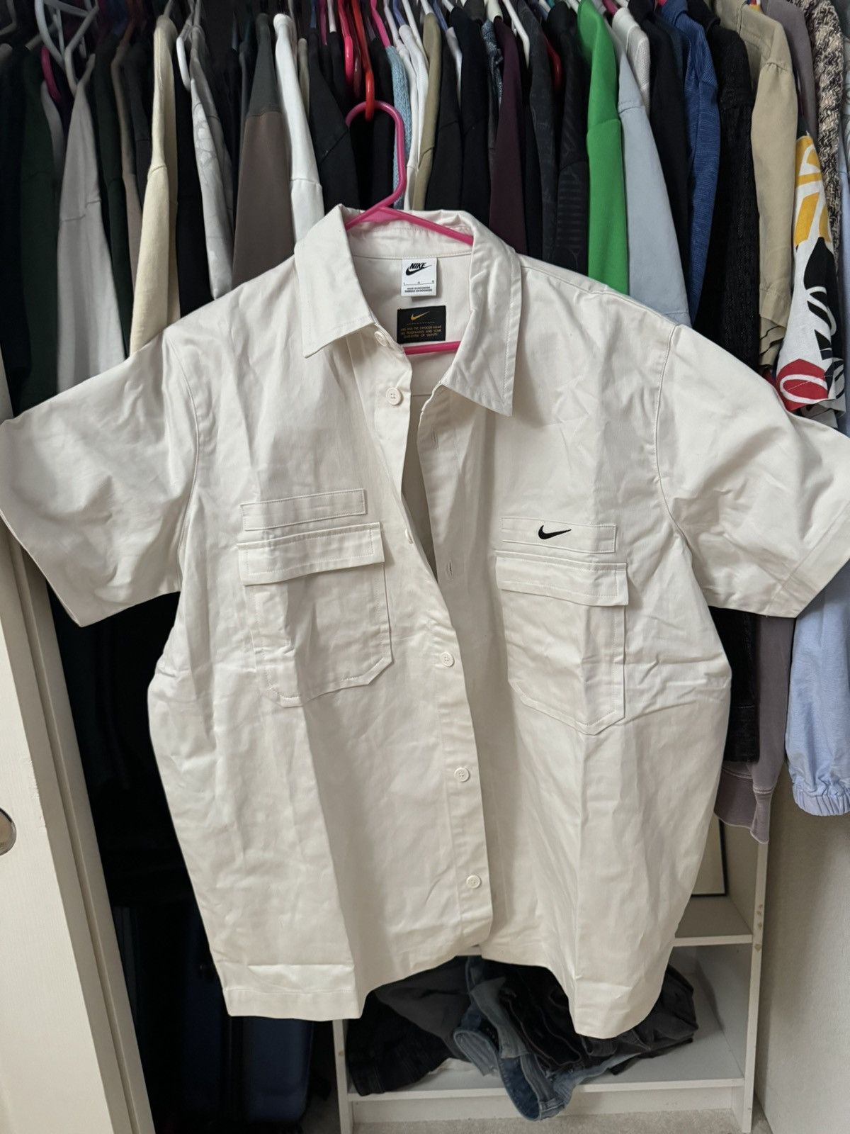Nike Nike Cream Woven Military Shirt (Size: L) Size US L / EU 52-54 / 3 - 1 Thumbnail