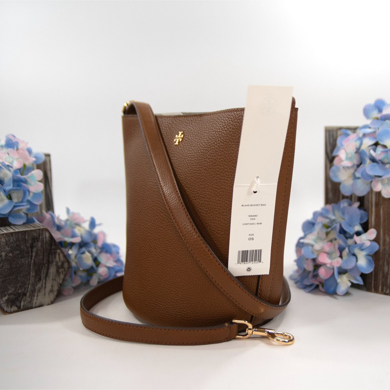 Tory Burch Tory Burch Cortado Pebbled Leather Blake Bucket Crossbody Sh Size ONE SIZE - 4 Thumbnail