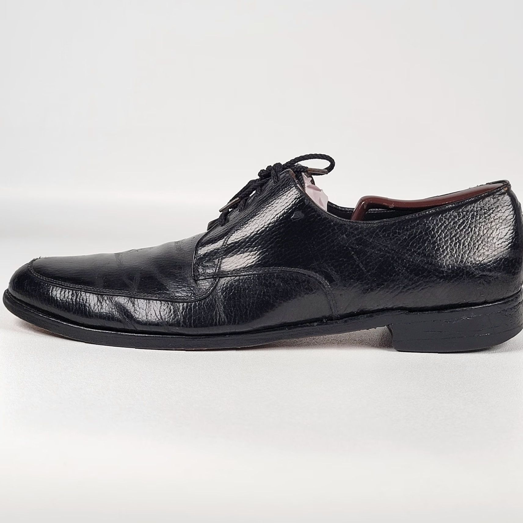 Vintage VINTAGE Biltrite Men Oxford Shoes Black Leather AA 14 Dress Lace Up Oxford Mens Shoes Leather Upper Insole Outsole Size US 14 / EU 47 - 5 Thumbnail