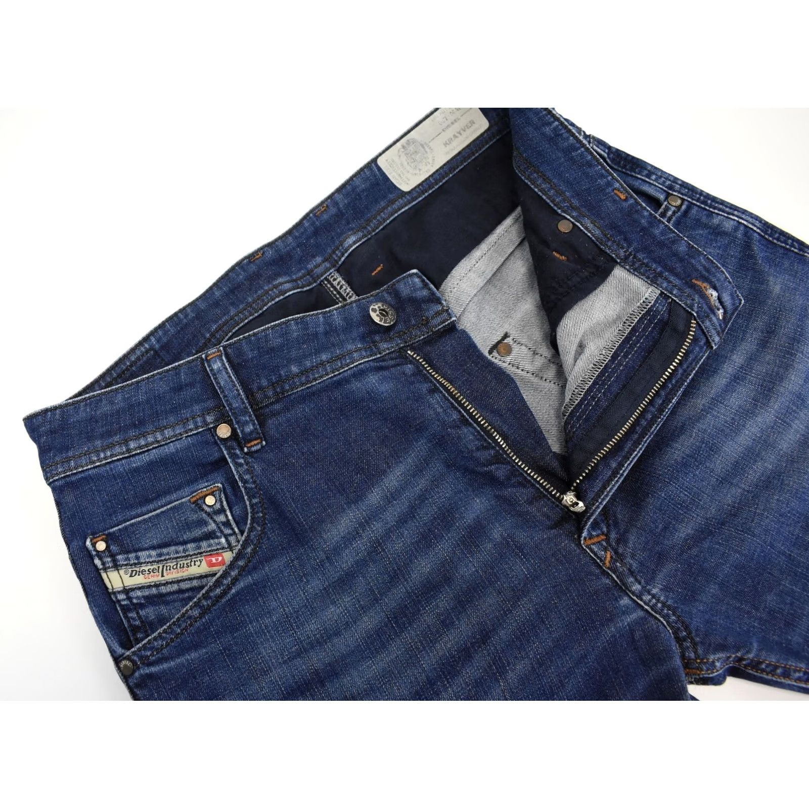 Diesel DIESEL Krayver Jeans Men's W30/L30 Stretch Regular Slim-Carrot R845B Blue Size US 30 / EU 46 - 4 Thumbnail