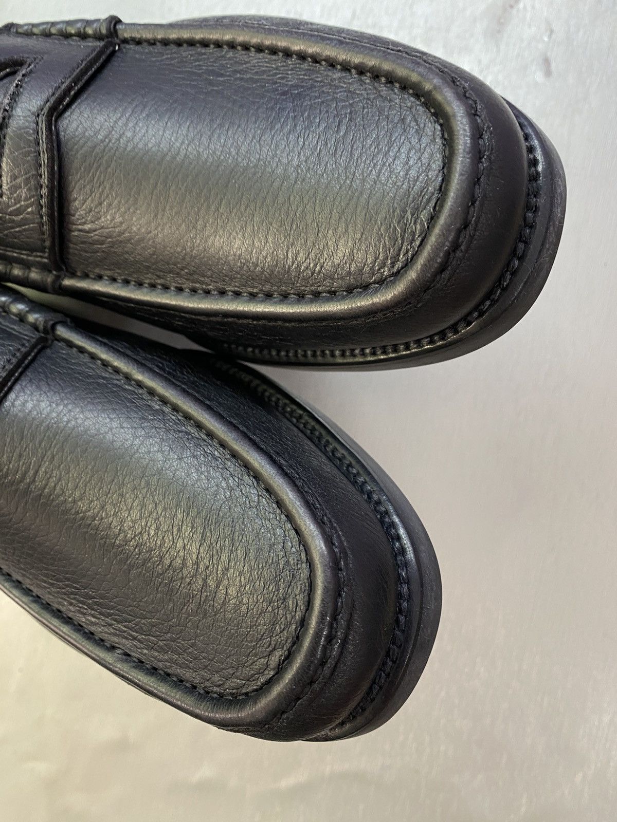 Other Aldo Brue Attiva Men's Black Grain Leather Penny Loafers. Size US 11 / EU 44 - 7 Thumbnail