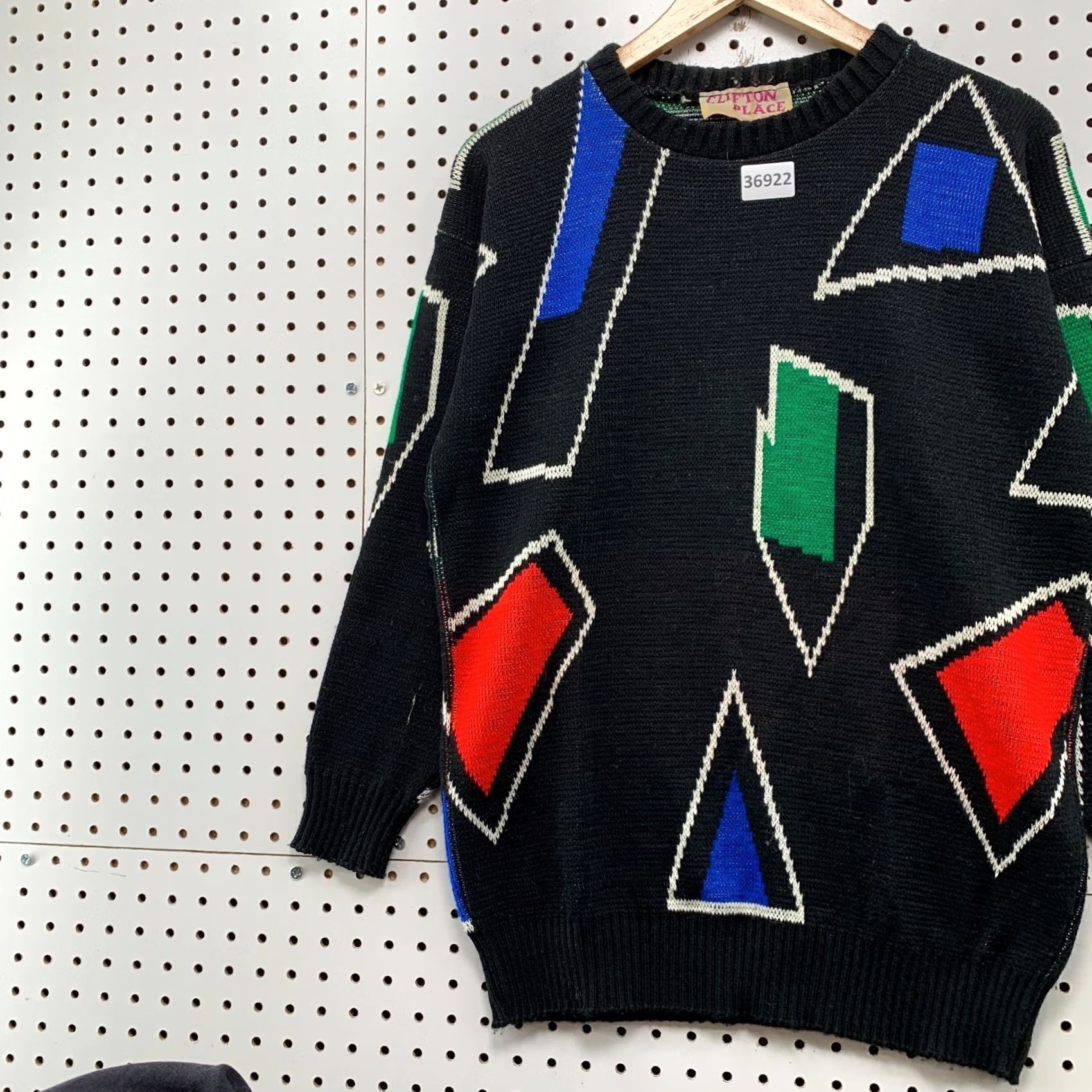 Vintage VINTAGE Clifton Place Sweater Womens Medium Black Abstract USA 80s Size M / US 6-8 / IT 42-44 - 3 Thumbnail