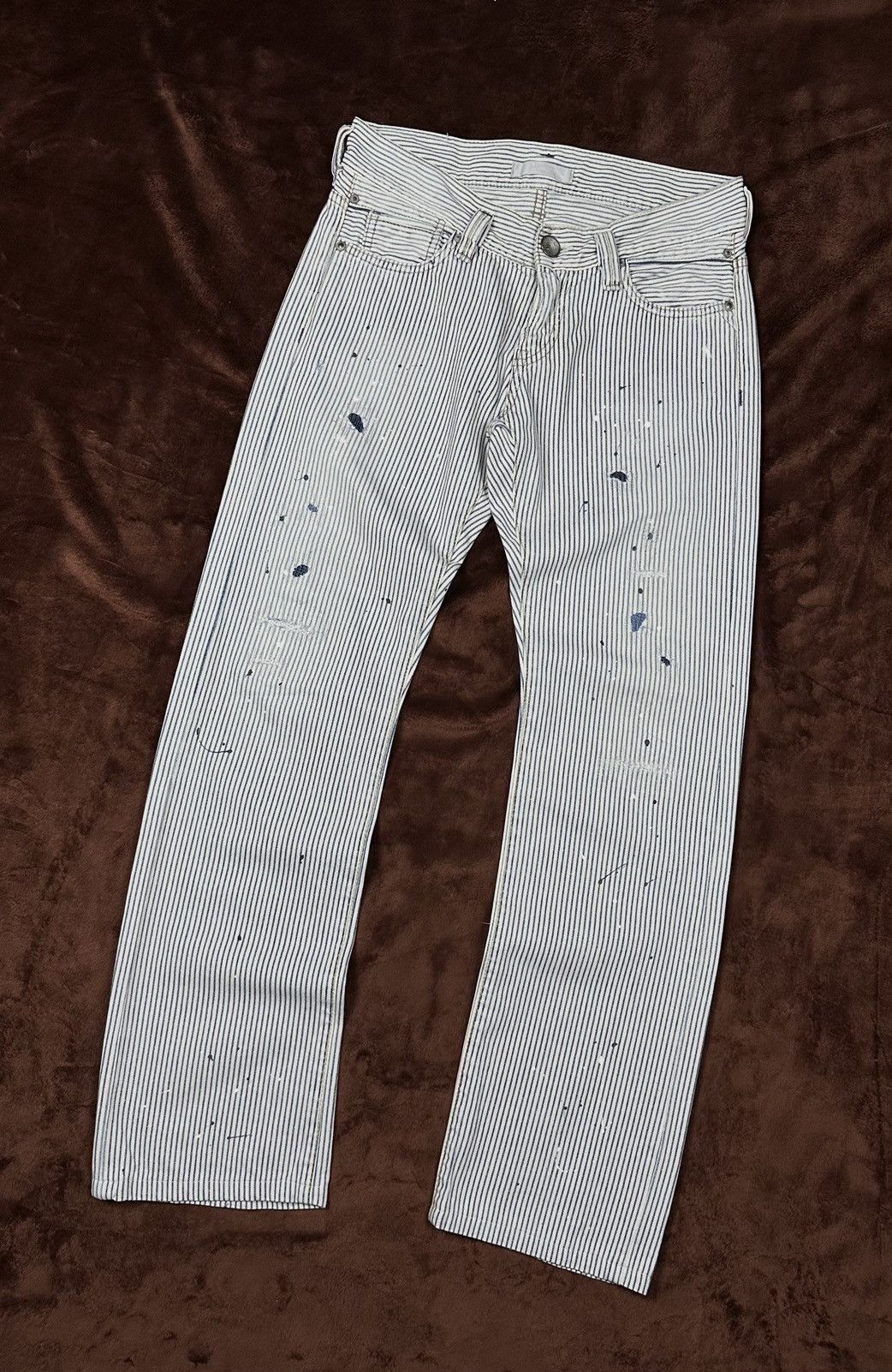 Japanese Brand Bobson Distressed Dirty Jeans Size US 30 / EU 46 - 4 Thumbnail