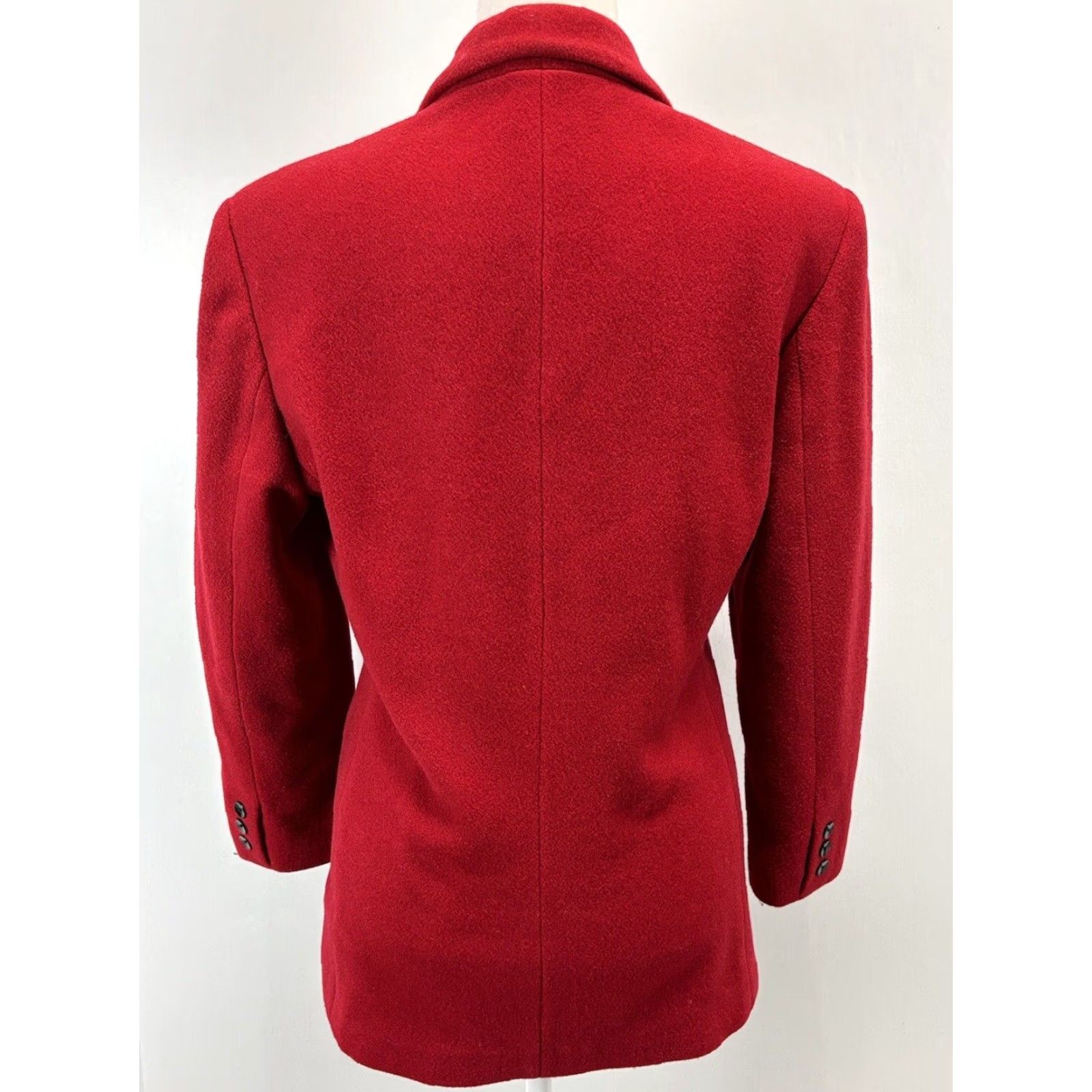 Gap VINTAGE Gap Women's Red Wool Blend Blazer Jacket Small 90s Size S / US 4 / IT 40 - 3 Thumbnail