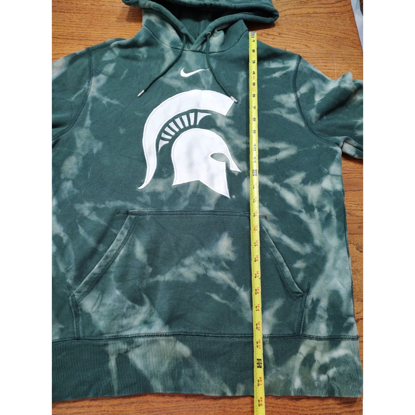 Nike Nike Hoodie Mens M Tie Dye Acid Wash Green Spartan Michigan 90s Colorful Sports Logo Sweatshirt Size US M / EU 48-50 / 2 - 6 Thumbnail