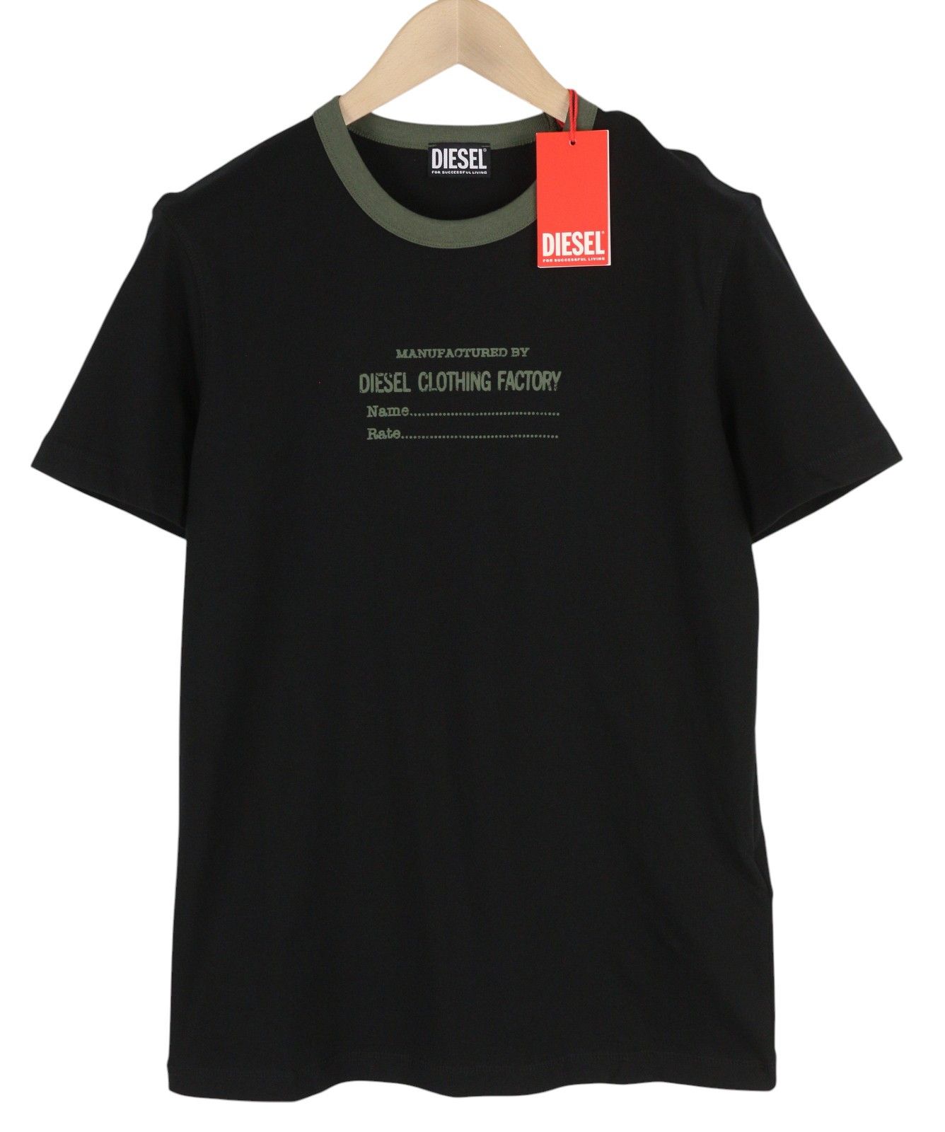 Diesel T-DIEGOR-C3 L Black Tricot Stretchy Crew T-Shirt 84097 Size US L / EU 52-54 / 3 - 1 Thumbnail