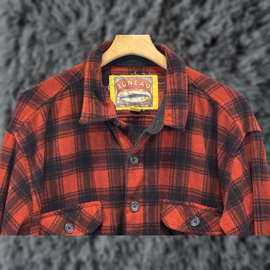 Vintage VINTAGE Juneau Men’s Heavy Fleece Flannel Button Shirt XXL Long Sleeve Buffalo Plaid Red Size US XXL / EU 58 / 5 - 1 Thumbnail