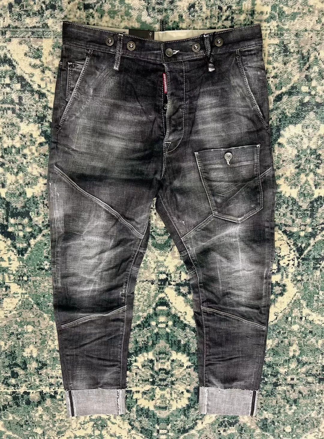 Dsquared2 Dsquared2 22FW Tailored Combat Black Gray 9C Jeans Size US 28 / EU 44 - 1 Thumbnail