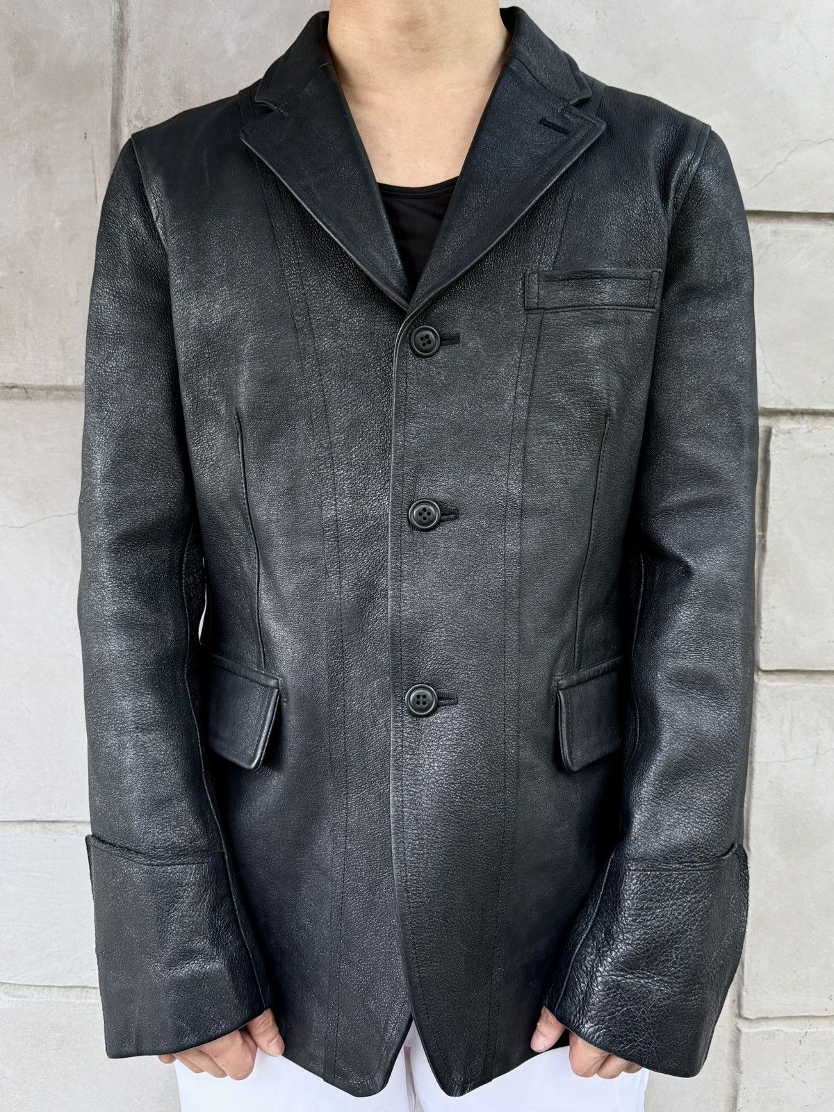 Comme des Garcons Comme Des Garcons Homme - 2007 - Pig Skin Leather Blazer Size US L / EU 52-54 / 3 - 23 Thumbnail