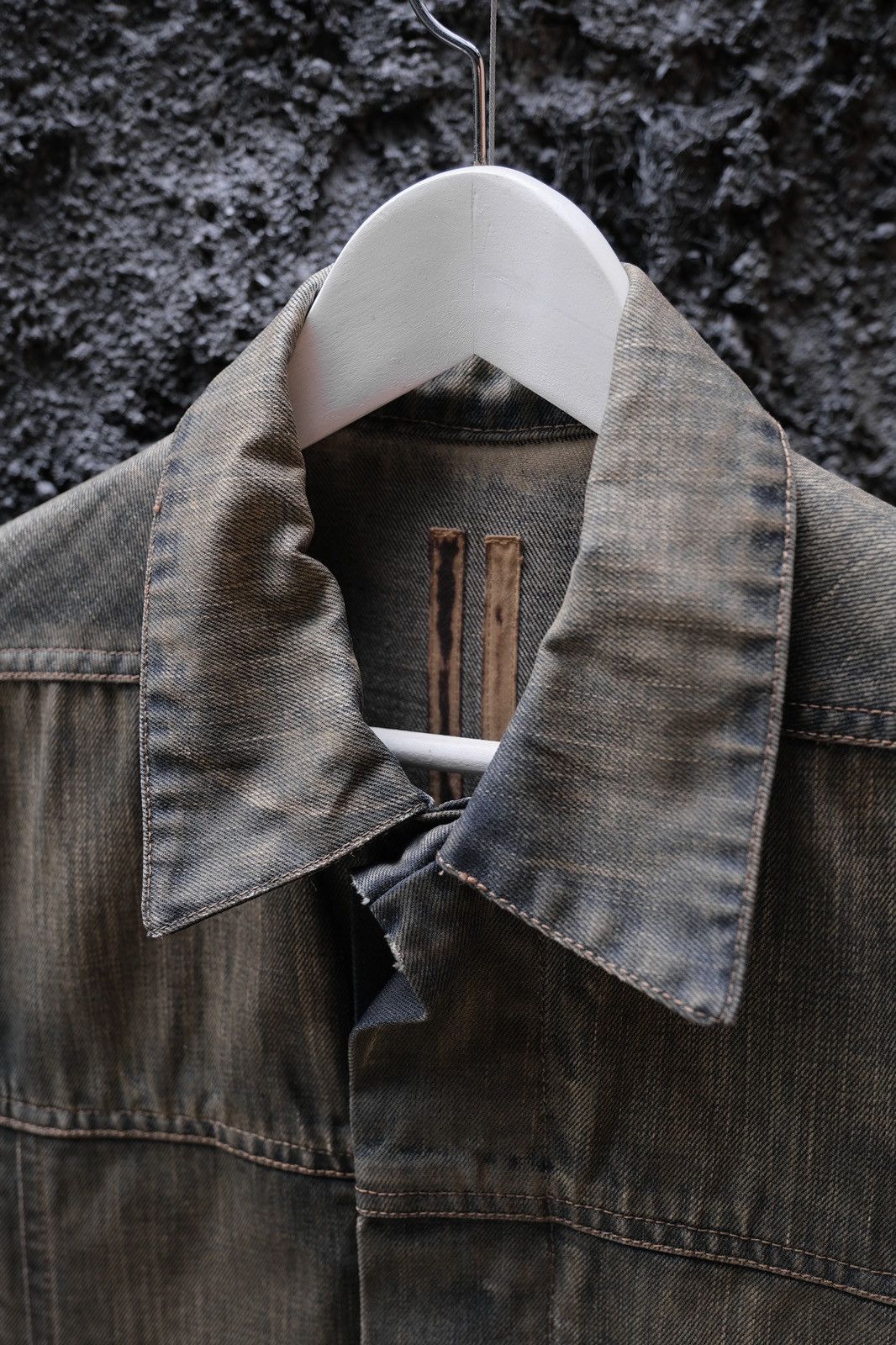 Rick Owens Drkshdw Rick Owens DRKSHDW Waxed Denim Long Vest Size US M / EU 48-50 / 2 - 2 Thumbnail