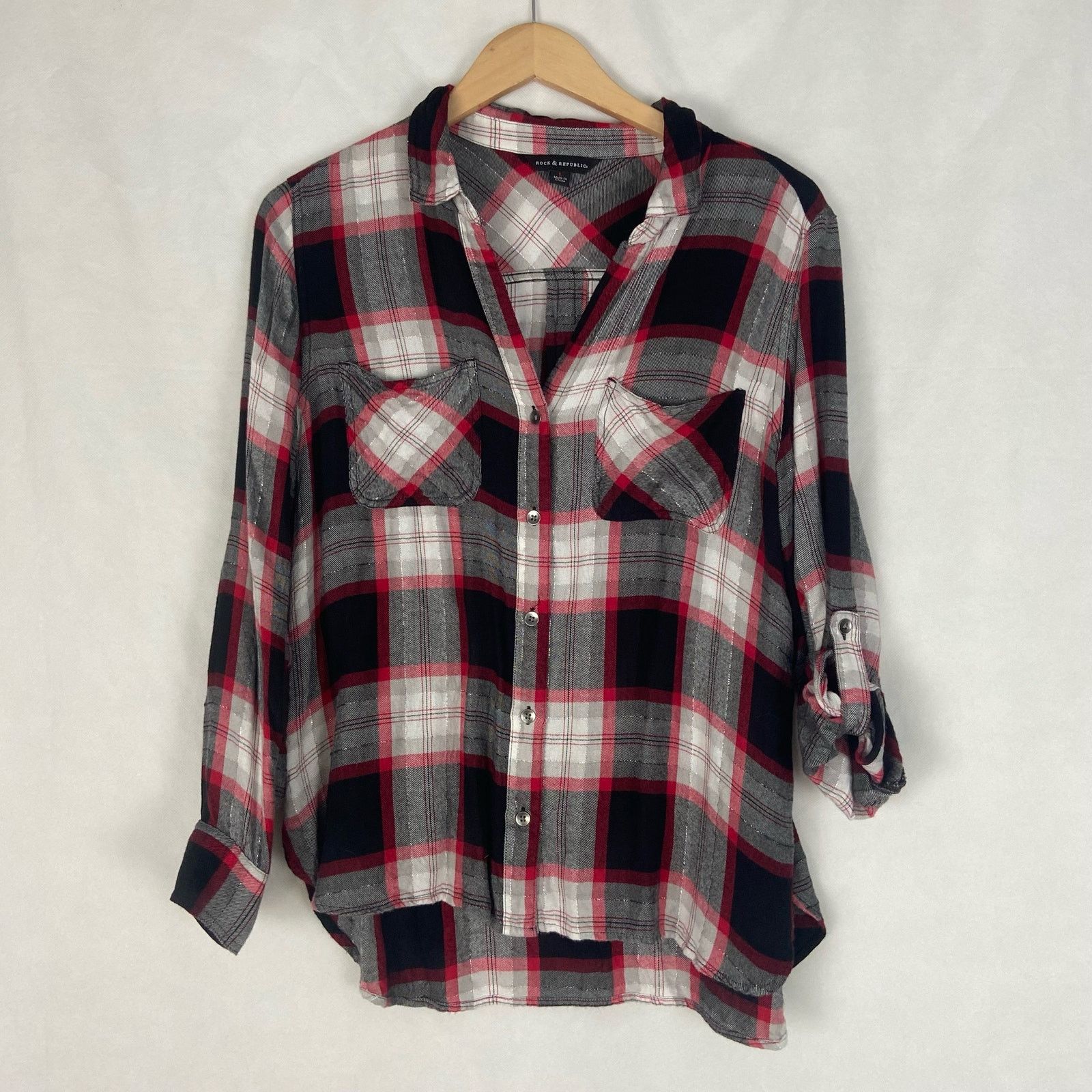 Rock & Republic Rock & Republic Women's Long Sleeve Shirt Size Large Size L / US 10 / IT 46 - 2 Thumbnail