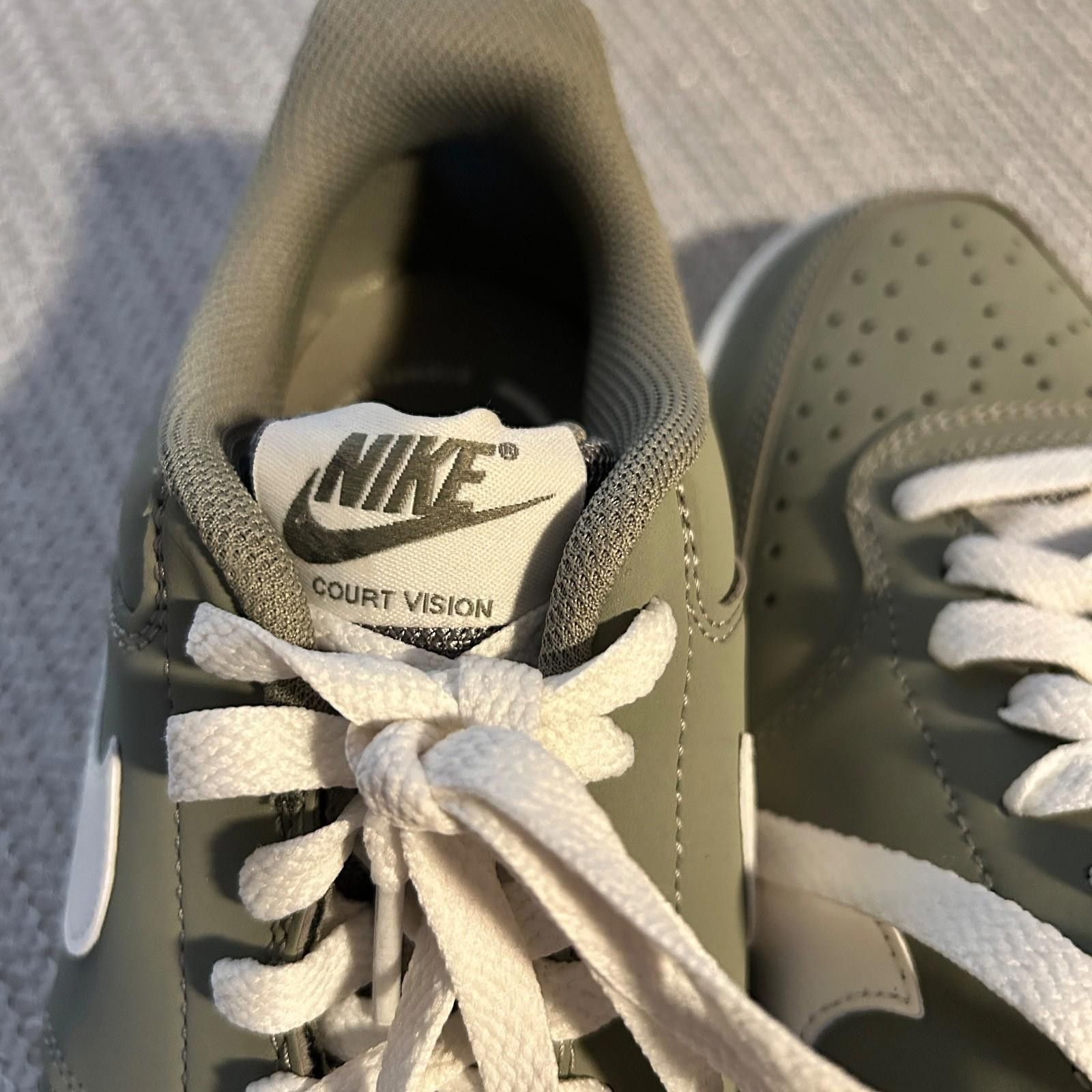 Nike Size 8.5 - Nike Court Vision Premium Low Light Army Sail Size US 8.5 / EU 41-42 - 8 Thumbnail
