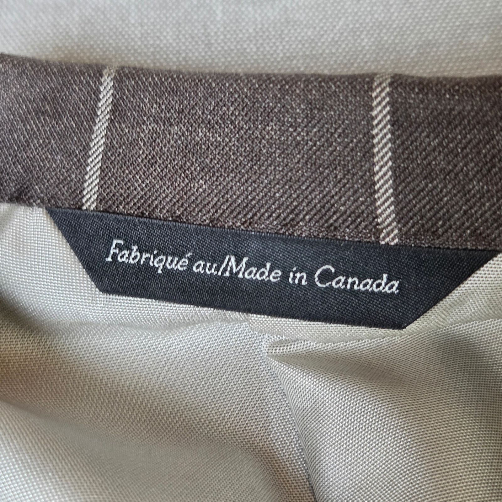Samuelsohn Samuelsohn Earl Silk Camel Hair Windowpane Blazer 44L Size 44L - 7 Thumbnail
