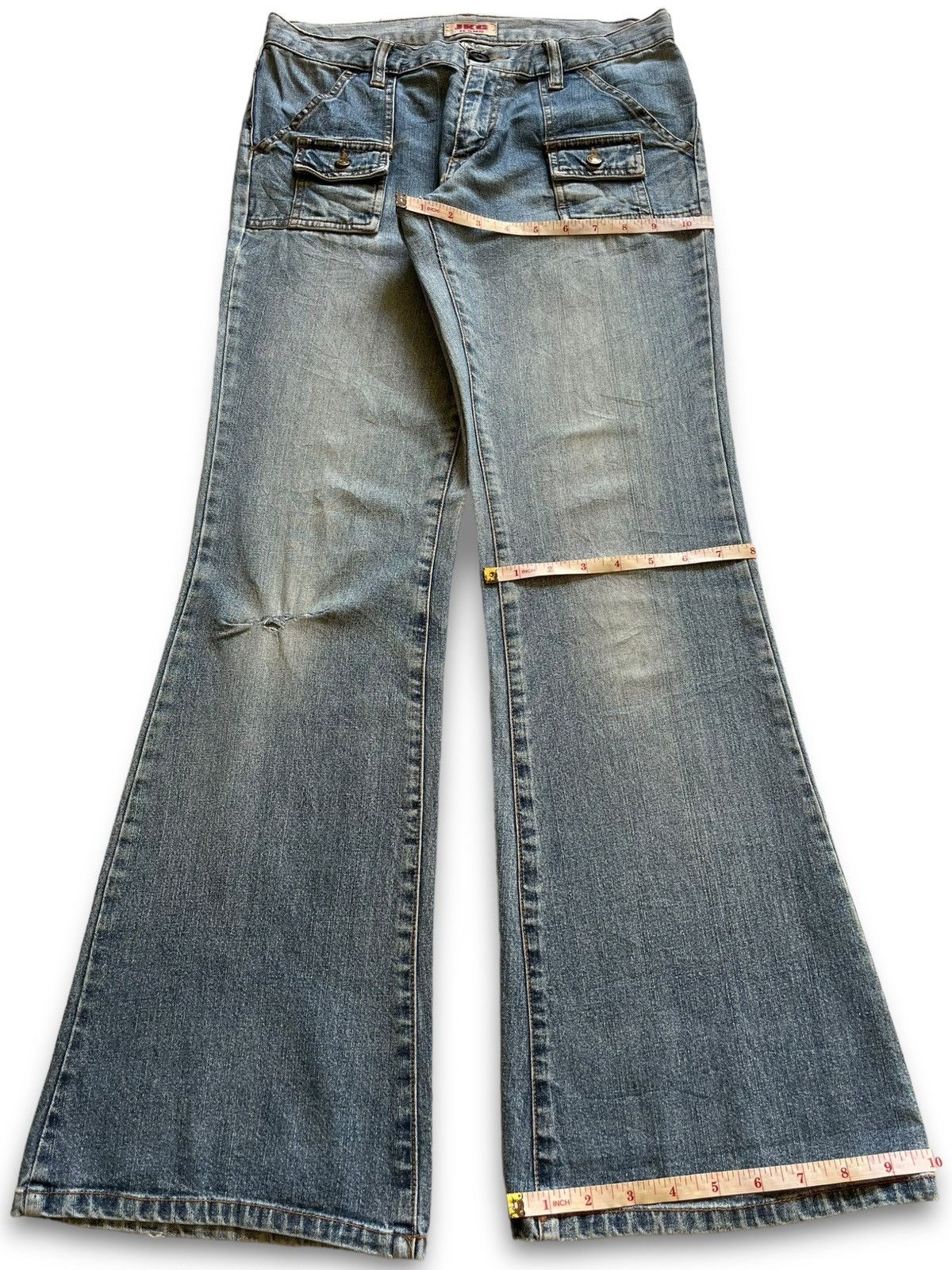Japanese Brand Vintage Japanese Brand Faded Wash Flare Jeans Size 30" / US 8 / IT 44 - 13 Thumbnail