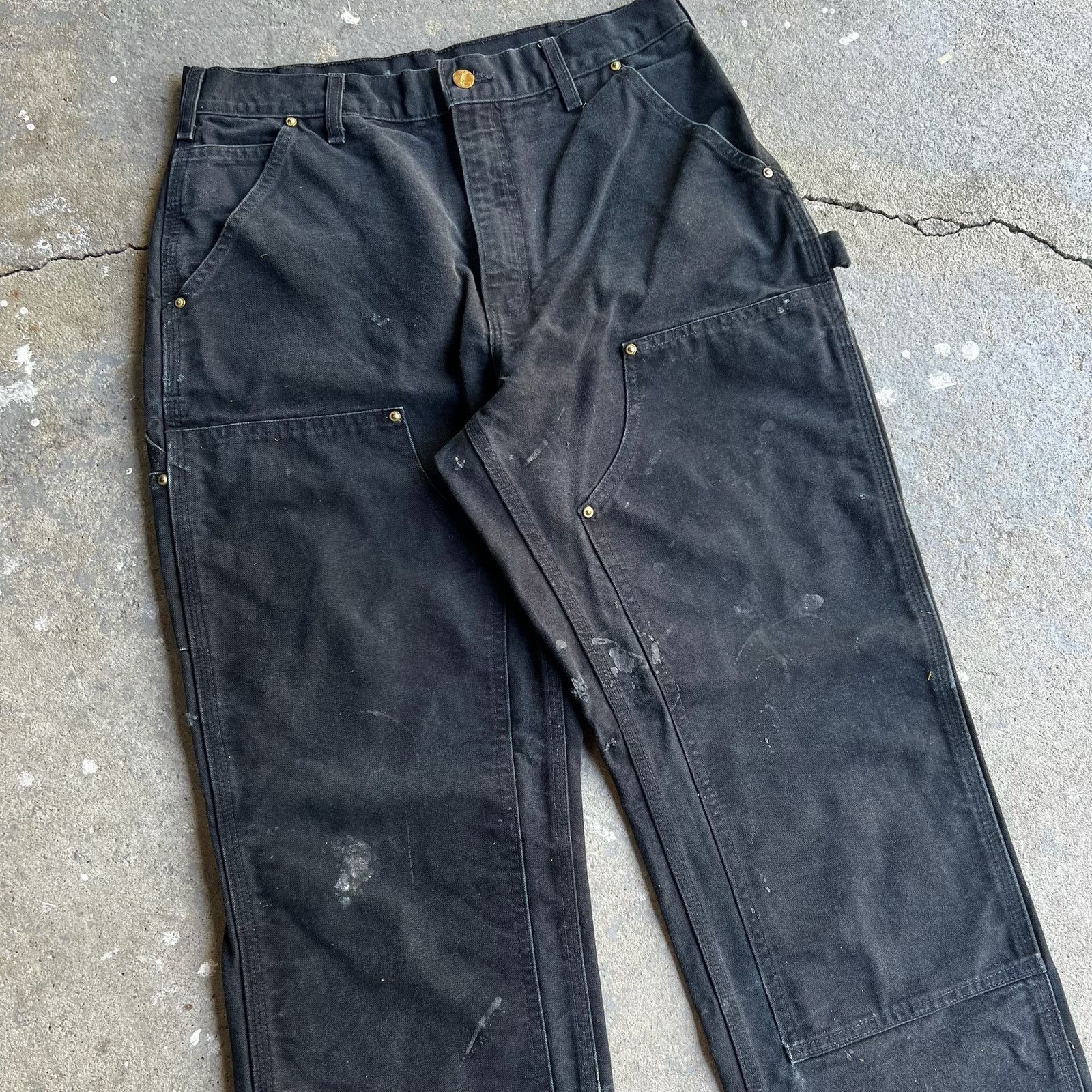 Carhartt × Vintage Carhartt black double knee work wear carpenter pants Size US 31 - 2 Thumbnail