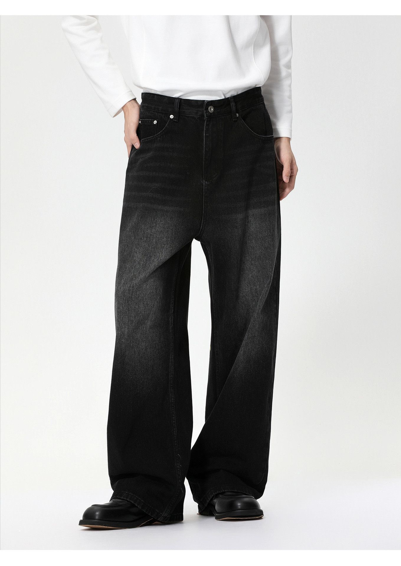 Japanese Brand Japanese retro casual oversized wide-leg washed denim jeans Size US 32 / EU 48 - 2 Thumbnail