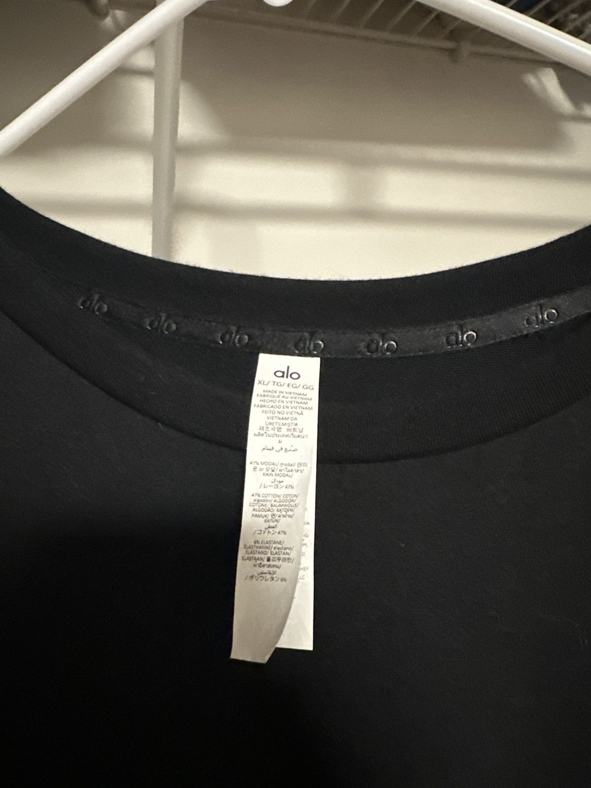 Alo Double take mens t shirt Black XL