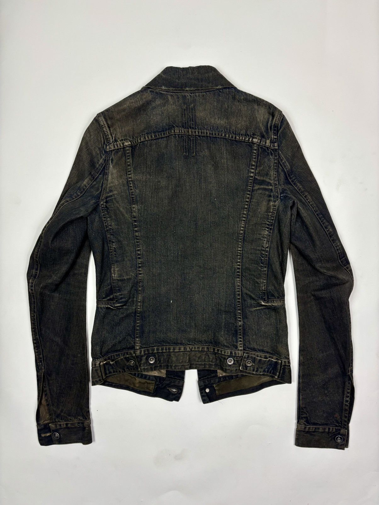 Rick Owens Rick Owens FW07 Exploder Mud Dust Wash Trucker Denim Jacket Size US XS / EU 42 / 0 - 12 Thumbnail