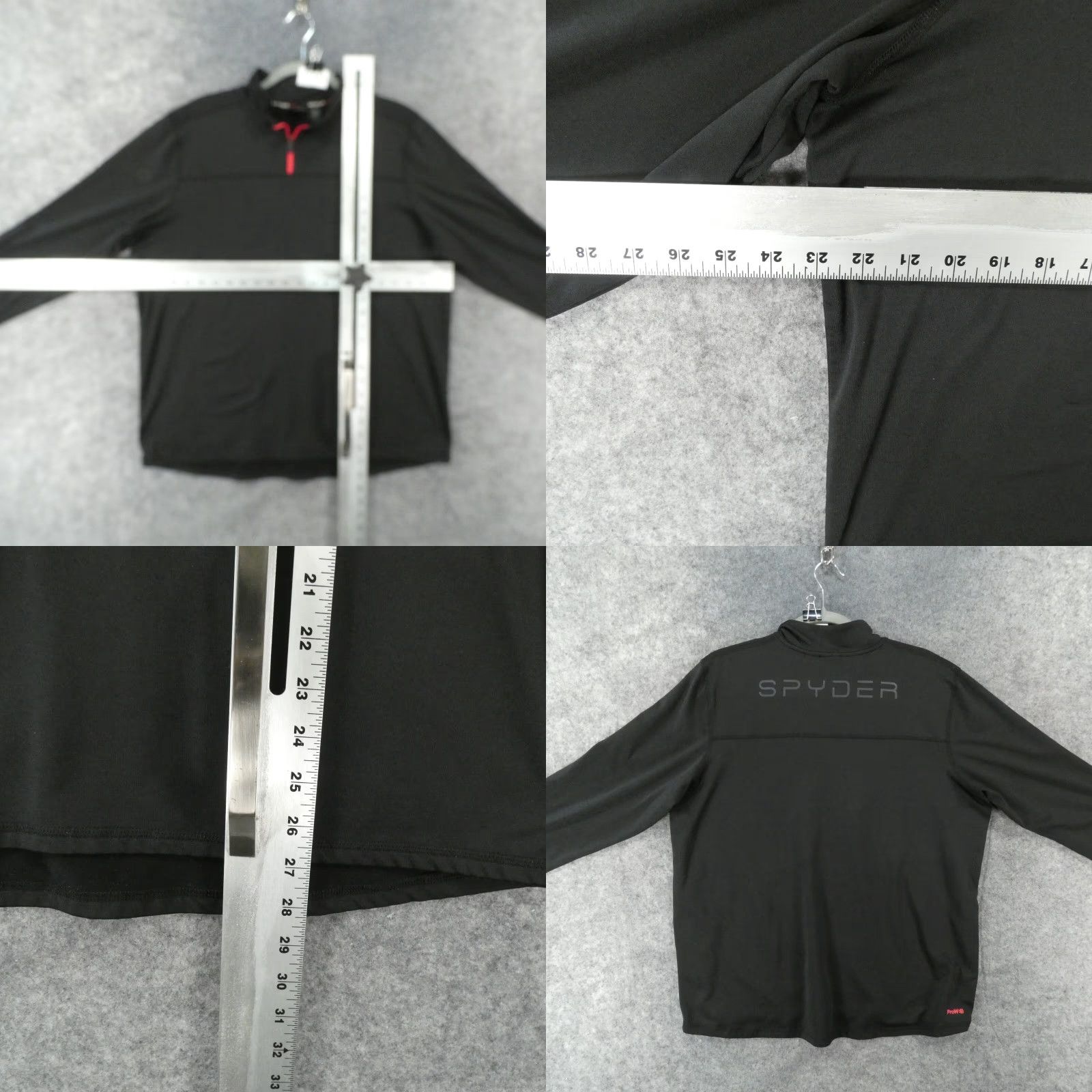 Spyder Spyder Active Sweater Men Large Long Sleeve Black Proweb 1/4 Zip Lightweight Size US L / EU 52-54 / 3 - 9 Thumbnail