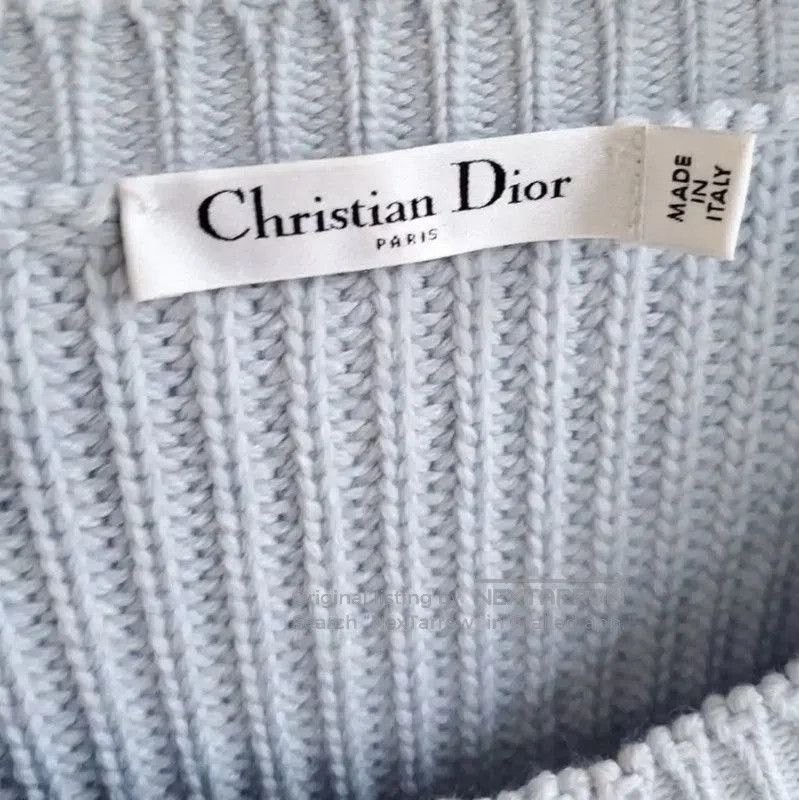 Dior Dior Light Blue Wool Cropped Sweater for Women . Size S / US 4 / IT 40 - 6 Thumbnail