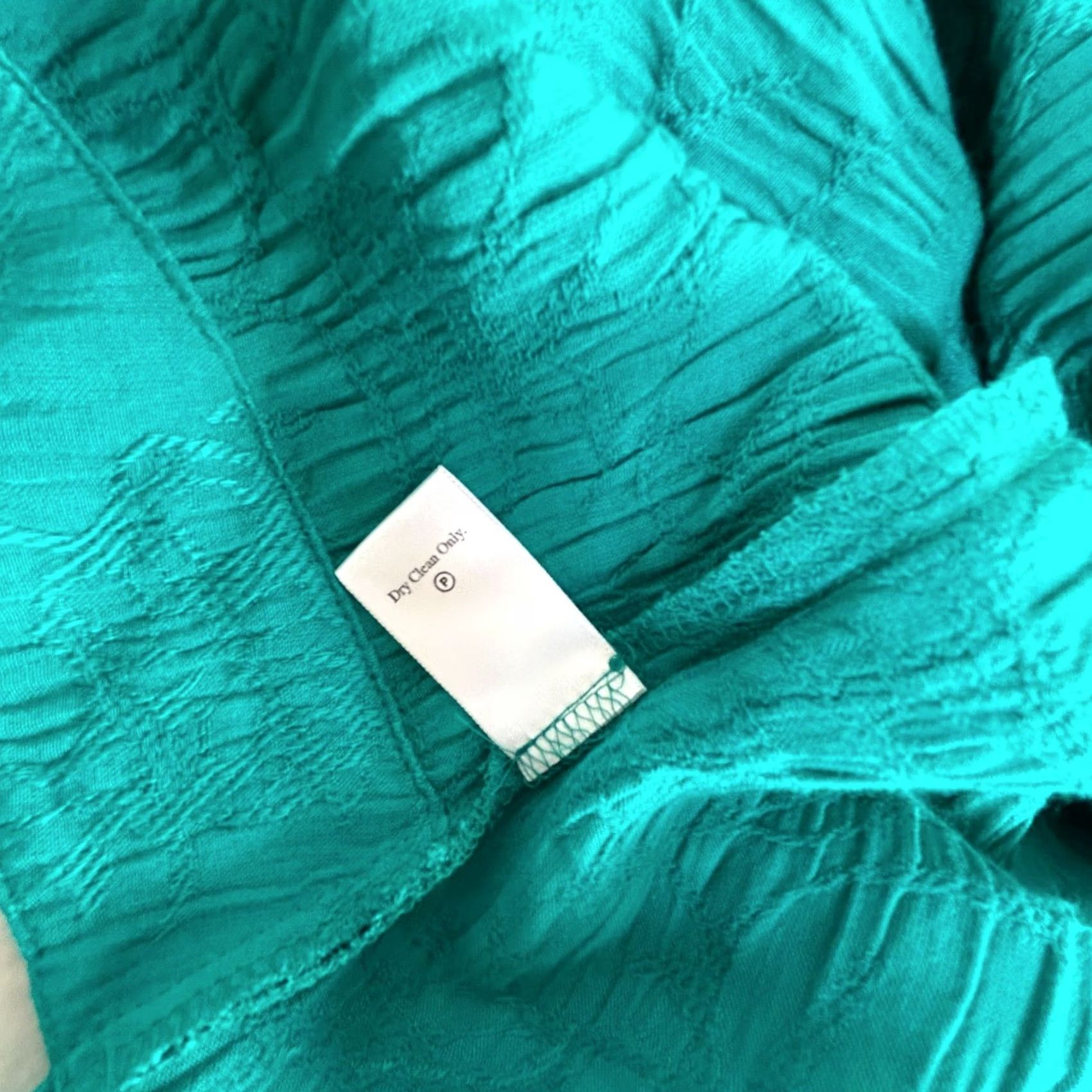 Coldwater Creek Coldwater Creek Womens Teal Crinkle Button-Up Blouse Size 16 Split Back New 9 Size XXL / US 16-18 / IT 52-54 - 5 Thumbnail