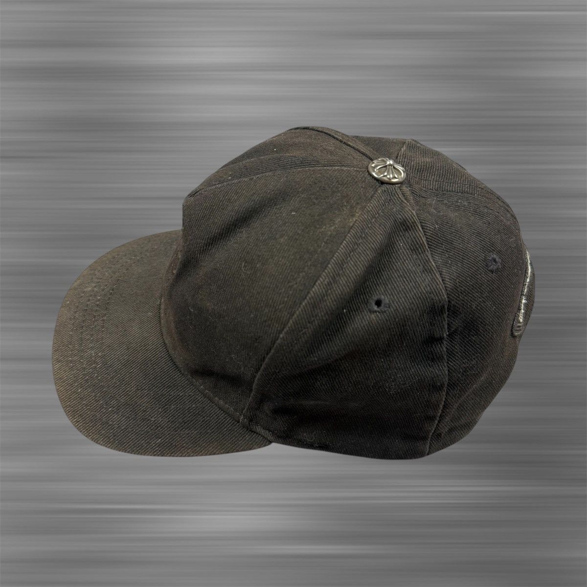 Chrome Hearts Chrome Hearts Cross Waxed Denim ‘Faded’ Baseball Cap Size ONE SIZE - 3 Thumbnail